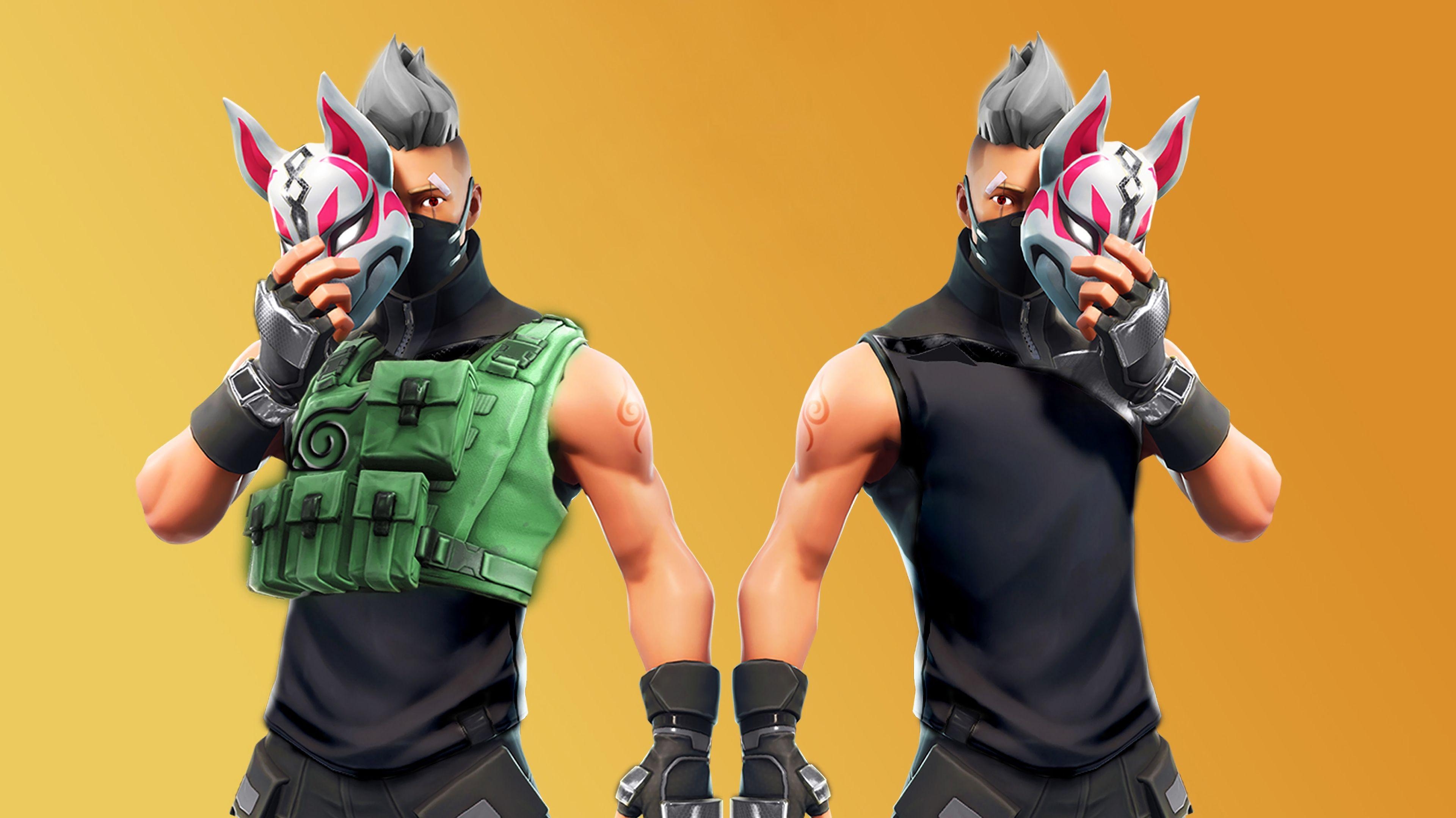 3840x2160 Kitsune Mask Fortnite Battle Royale Drift Wallpaper and Free, Desktop