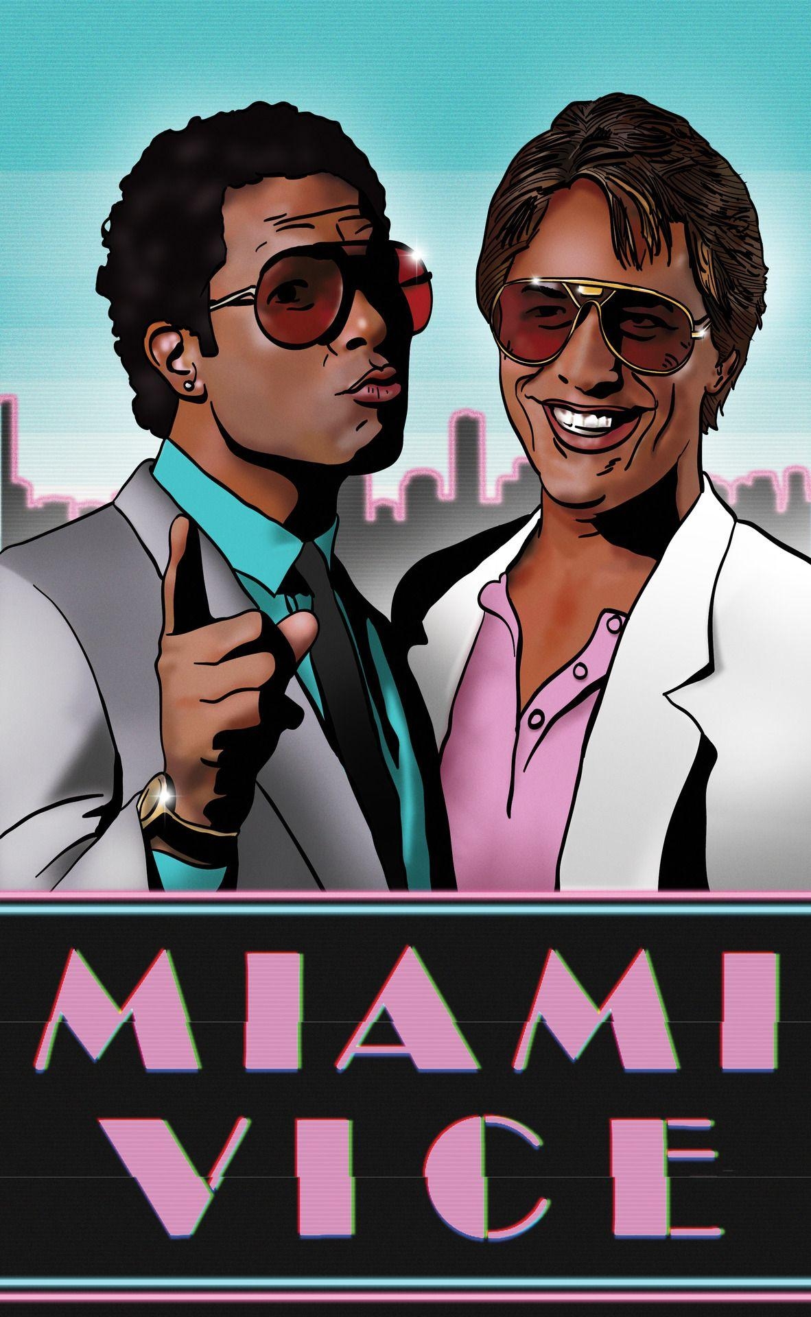 1190x1920 Miami Vice by Akber Ahmed. I Love the 80s. Miami, Phone