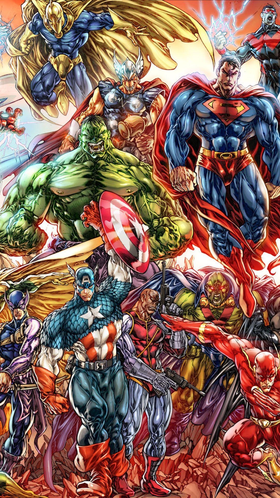 1080x1920 Super Heroes & Super Villains. Set. HD. Mobile, Phone