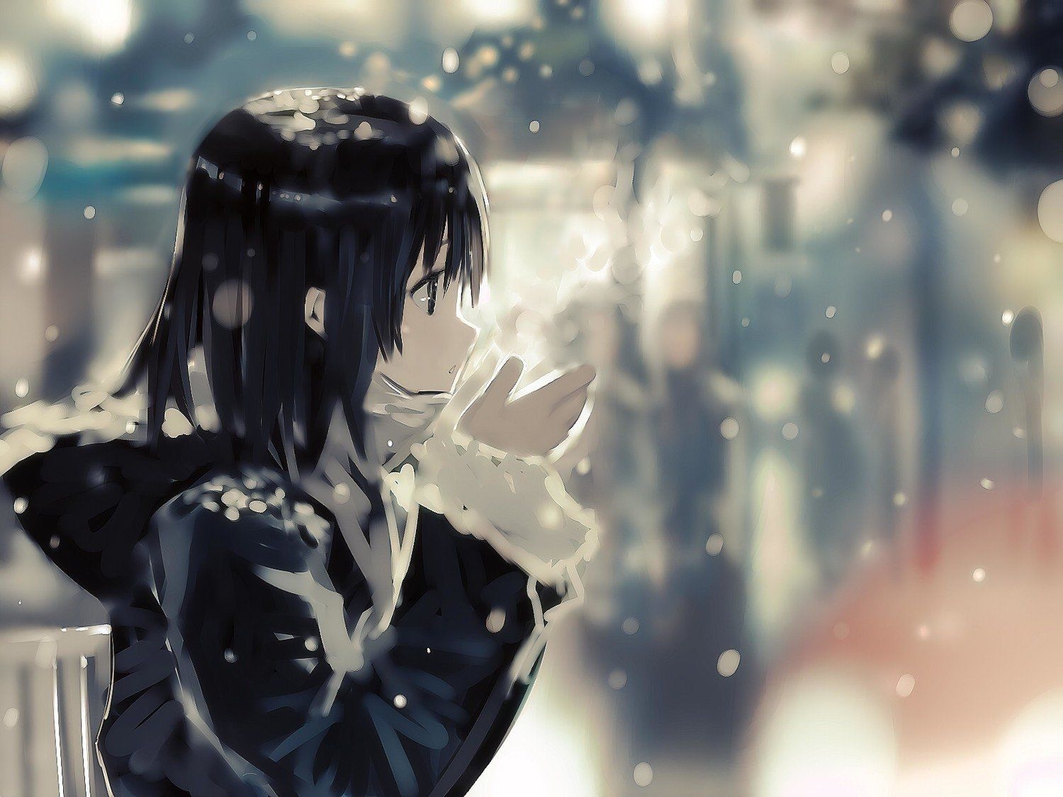 1500x1130 anime, Anime girls, Cold, Short hair, Winter Wallpaper HD / Desktop and Mobile Background, Desktop