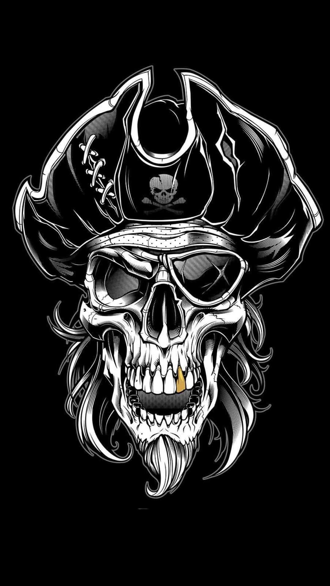 1080x1920 Pirate Skull Wallpaper, Phone