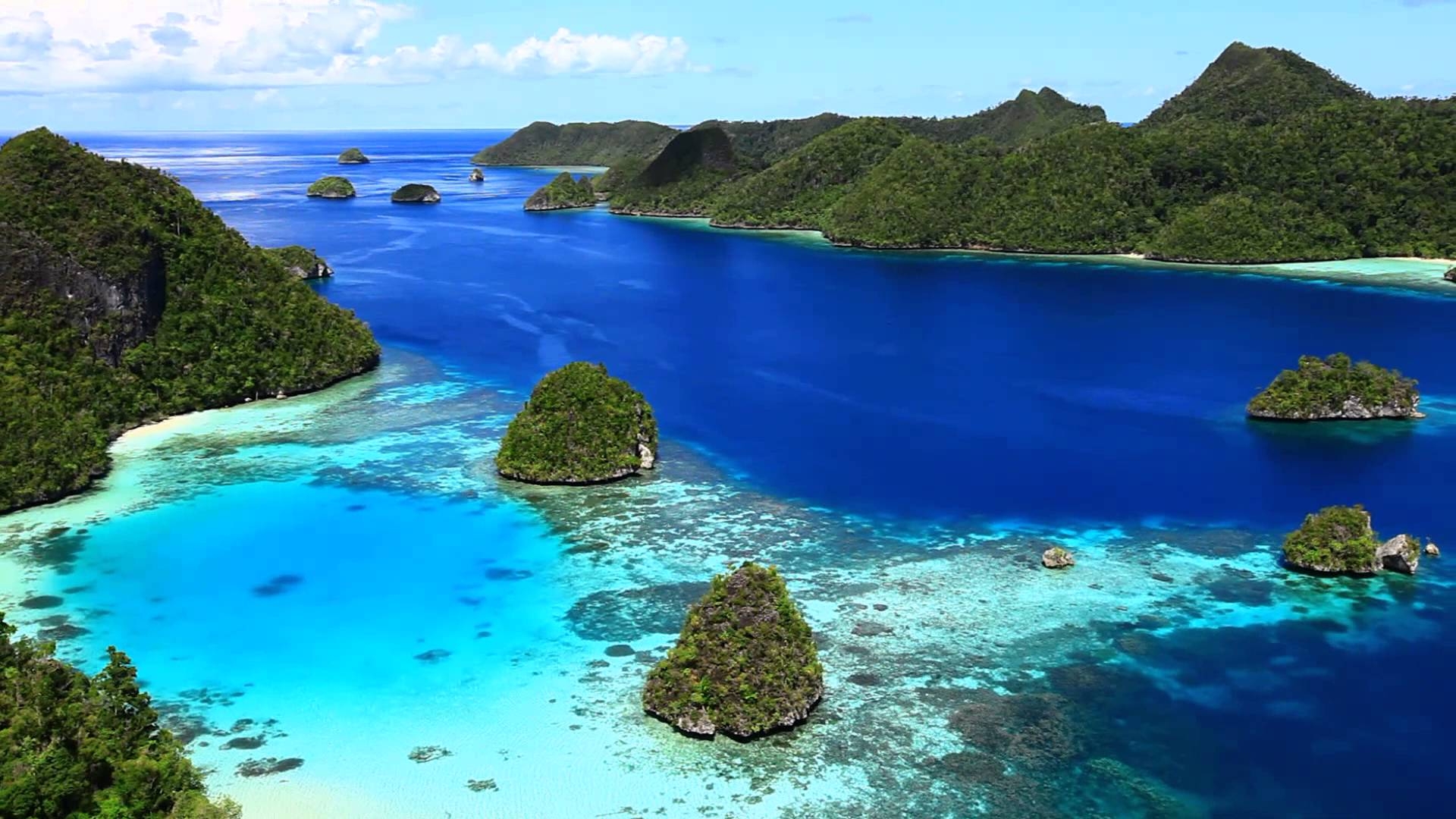 1920x1080 Raja Ampat Haven Eye Beautiful HD Wallpaper Blue Ocean Island, Desktop