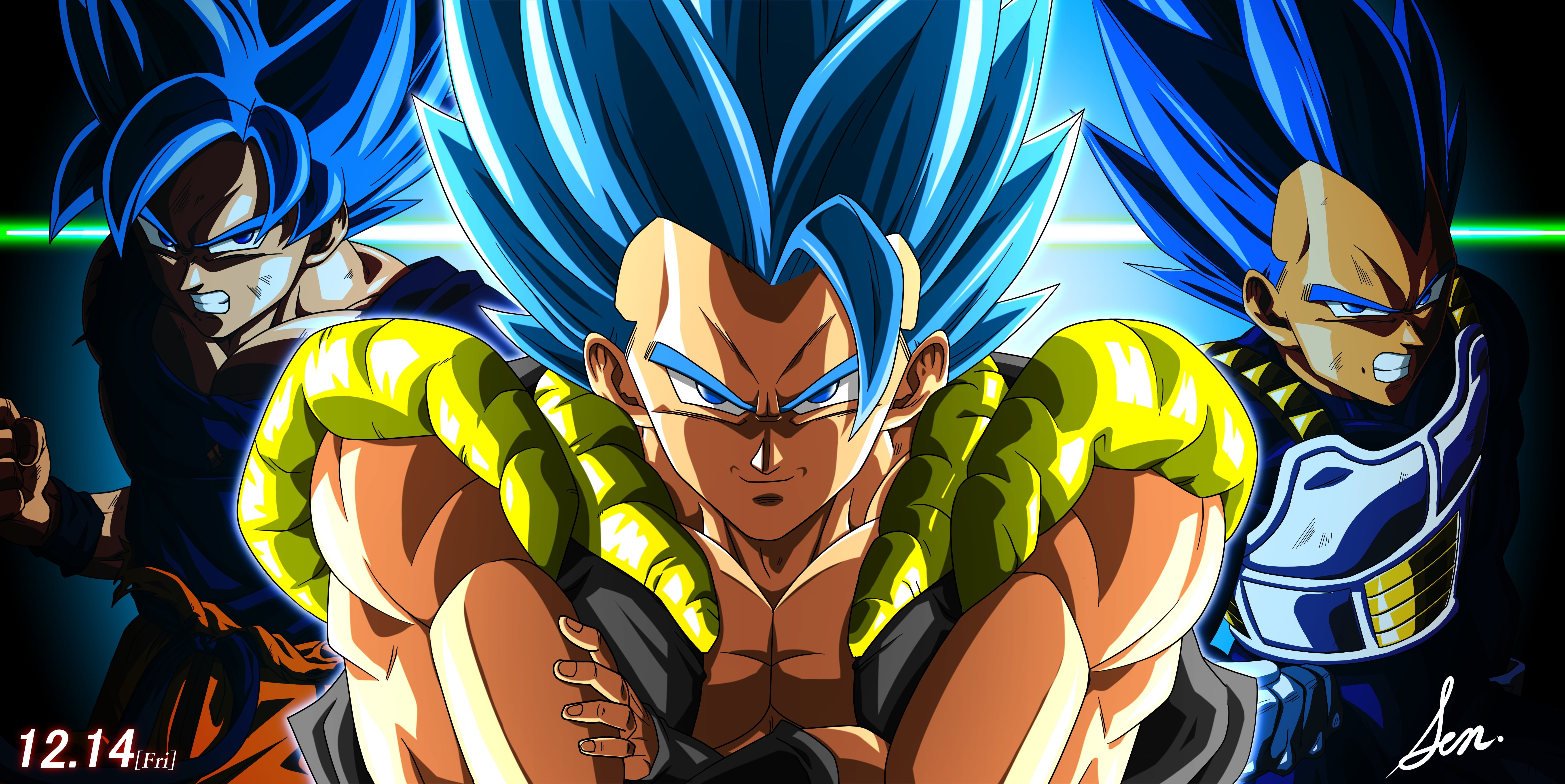 7000x3510 Gogeta (Dragon Ball) 1080P, 2k, 4k Full HD Wallpaper, Background Free Download, Desktop