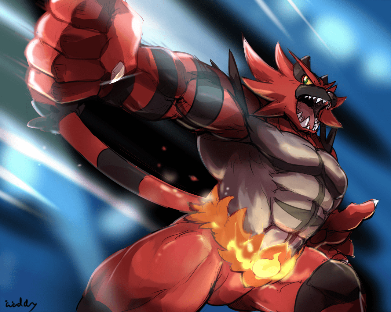 1280x1030 Incineroar by WaddleDox - Fur Affinity [dot] net, Desktop