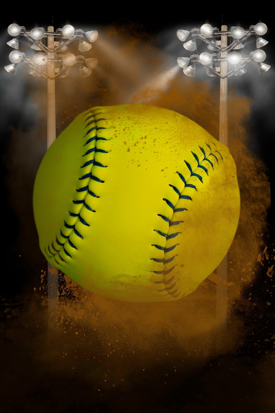 1080x1620 Softball Digital Background, Phone