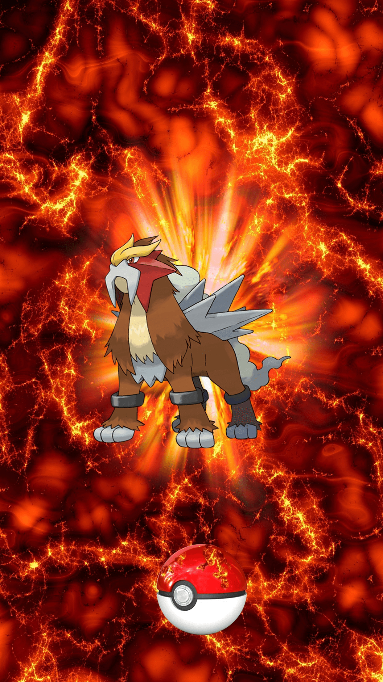 1250x2210 Entei Wallpaper Phone Wallskid Pokemon Wallpaper iPhone 7 6 For Pc, Phone