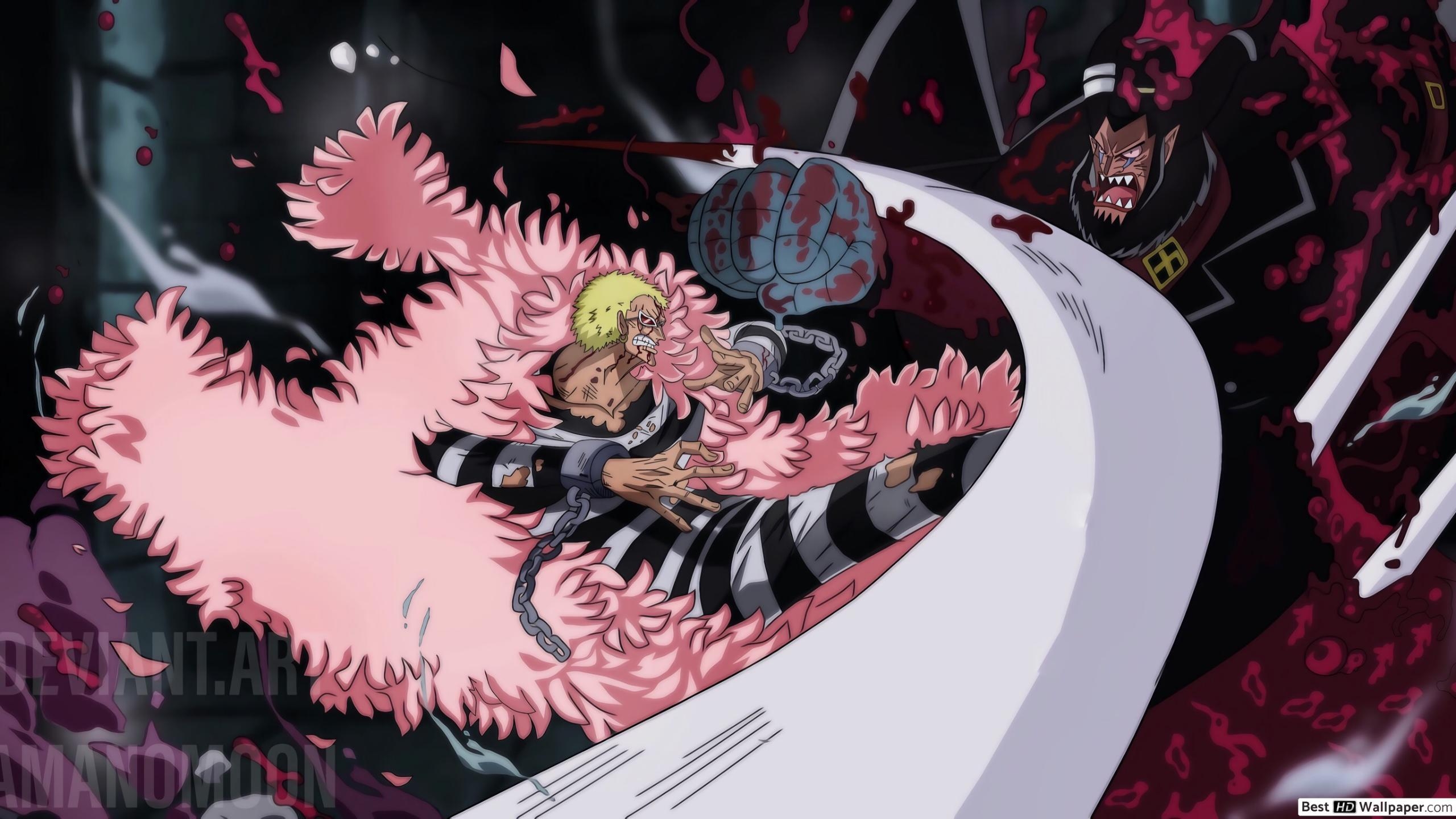 2560x1440 One Piece Doflamingo Vs Megellan HD wallpaper download, Desktop