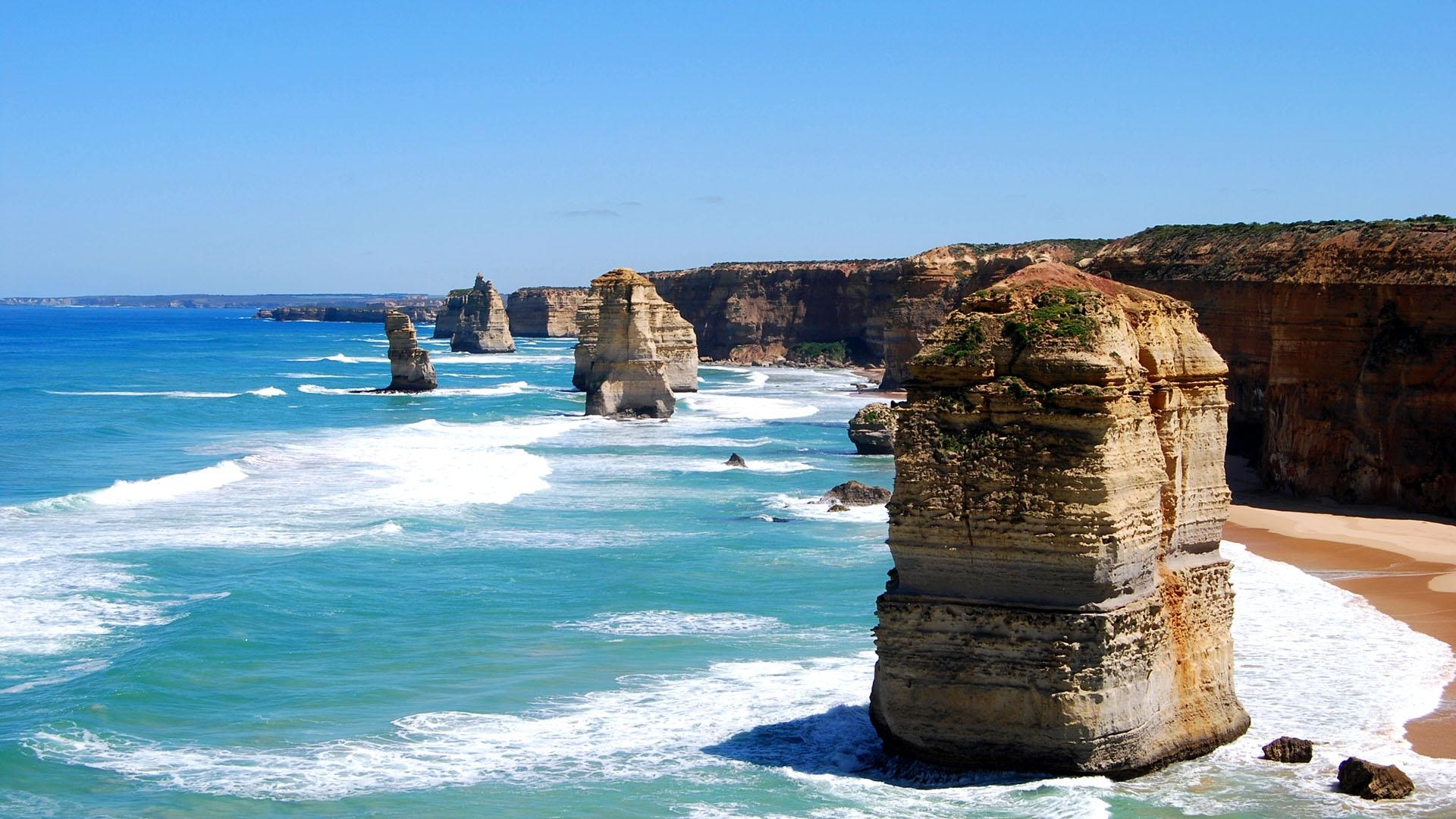 1920x1080 The Twelve Apostles along the Great Ocean Road in Australia, Desktop