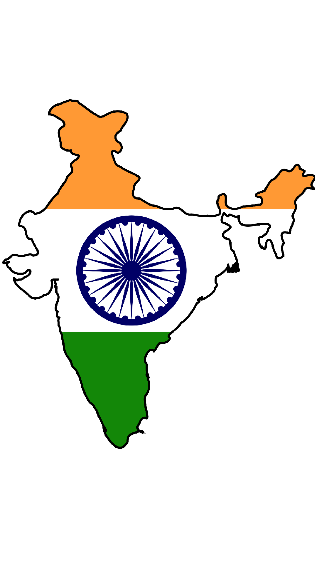 1080x1920 India Flag for Mobile Phone Wallpaper 04 of 17 Map and Flag, Phone