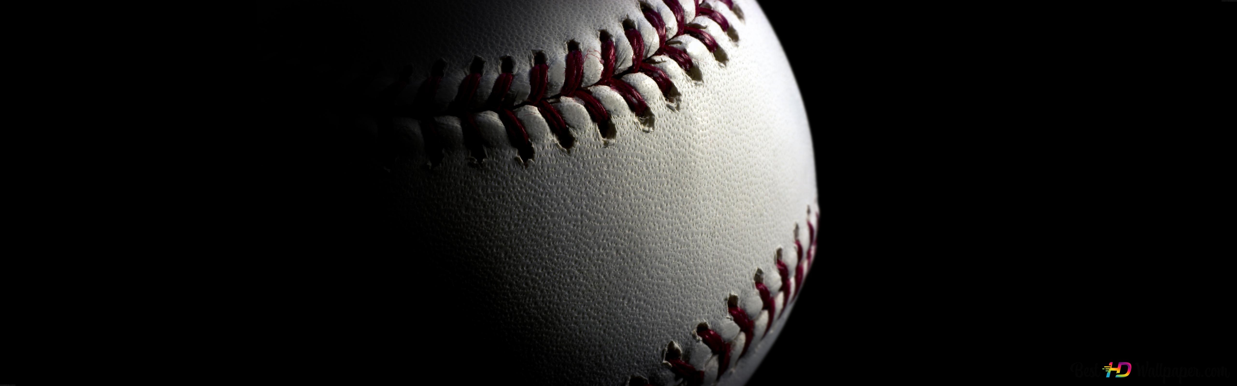 5120x1600 Baseball Ball Dark Wide 4K wallpaper download, Dual Screen