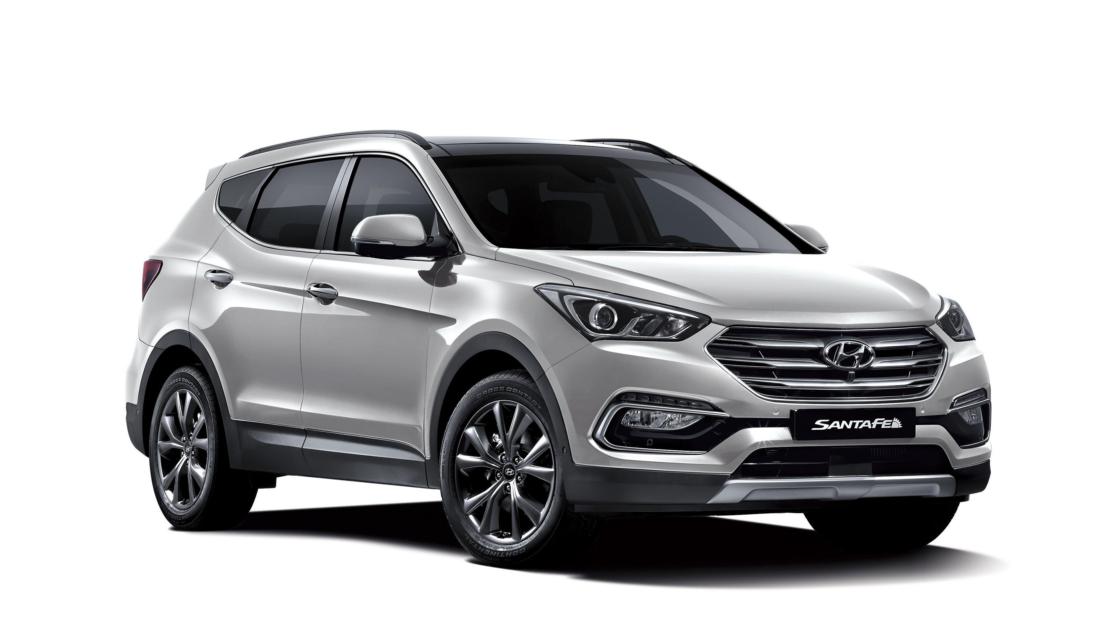 3840x2160 Wallpaper Hyundai Santa Fe auto White background, Desktop