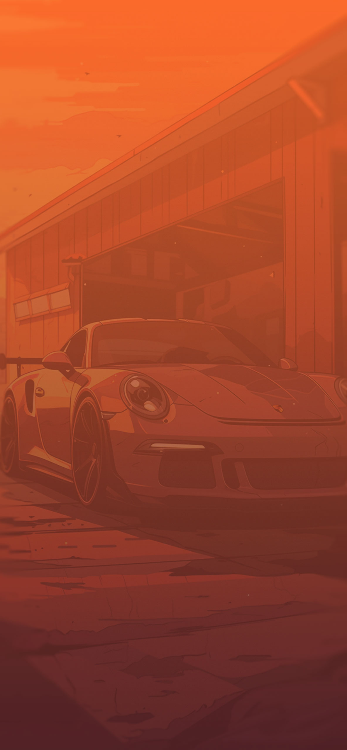 1190x2560 Orange Porsche 911 Aesthetic Wallpaper Sportcar Wallpaper, Phone