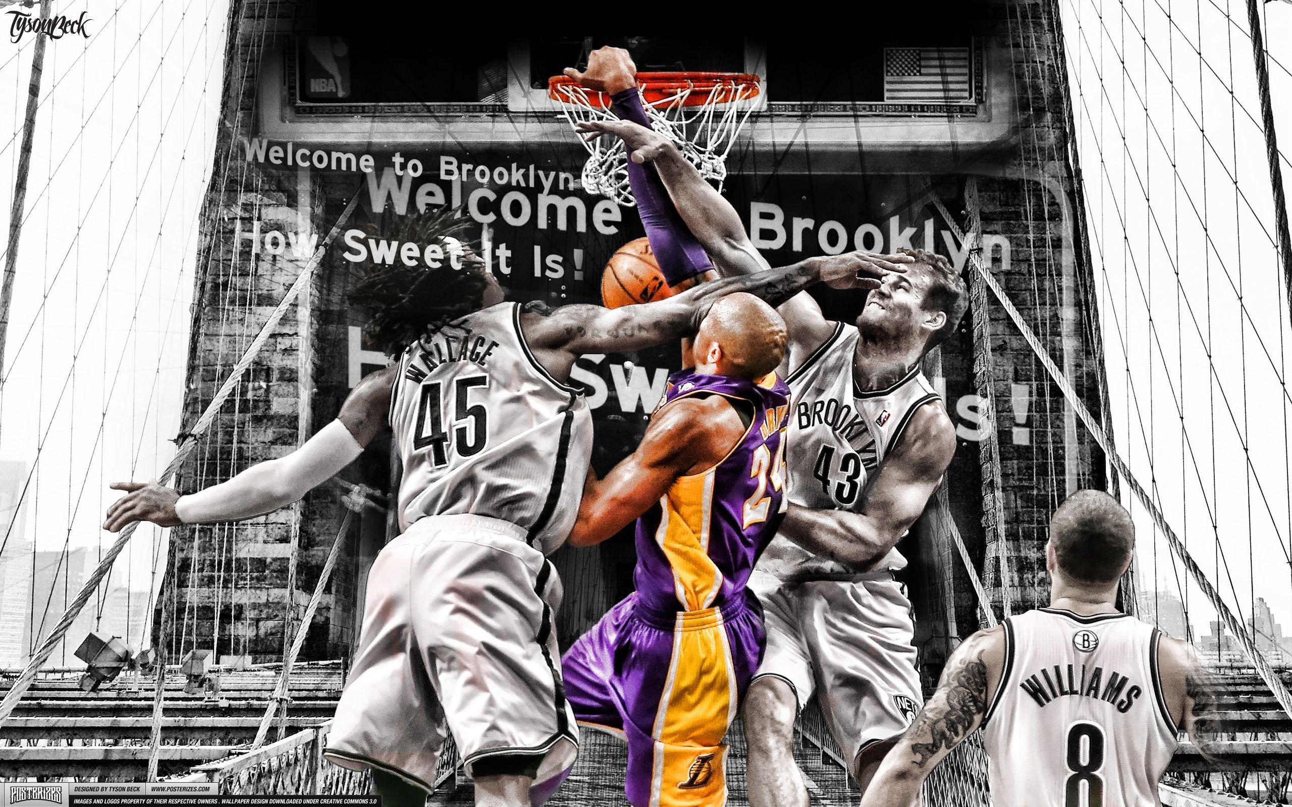 2560x1600 Kobe Bryant dunks on Brooklyn Wallpaper, Desktop