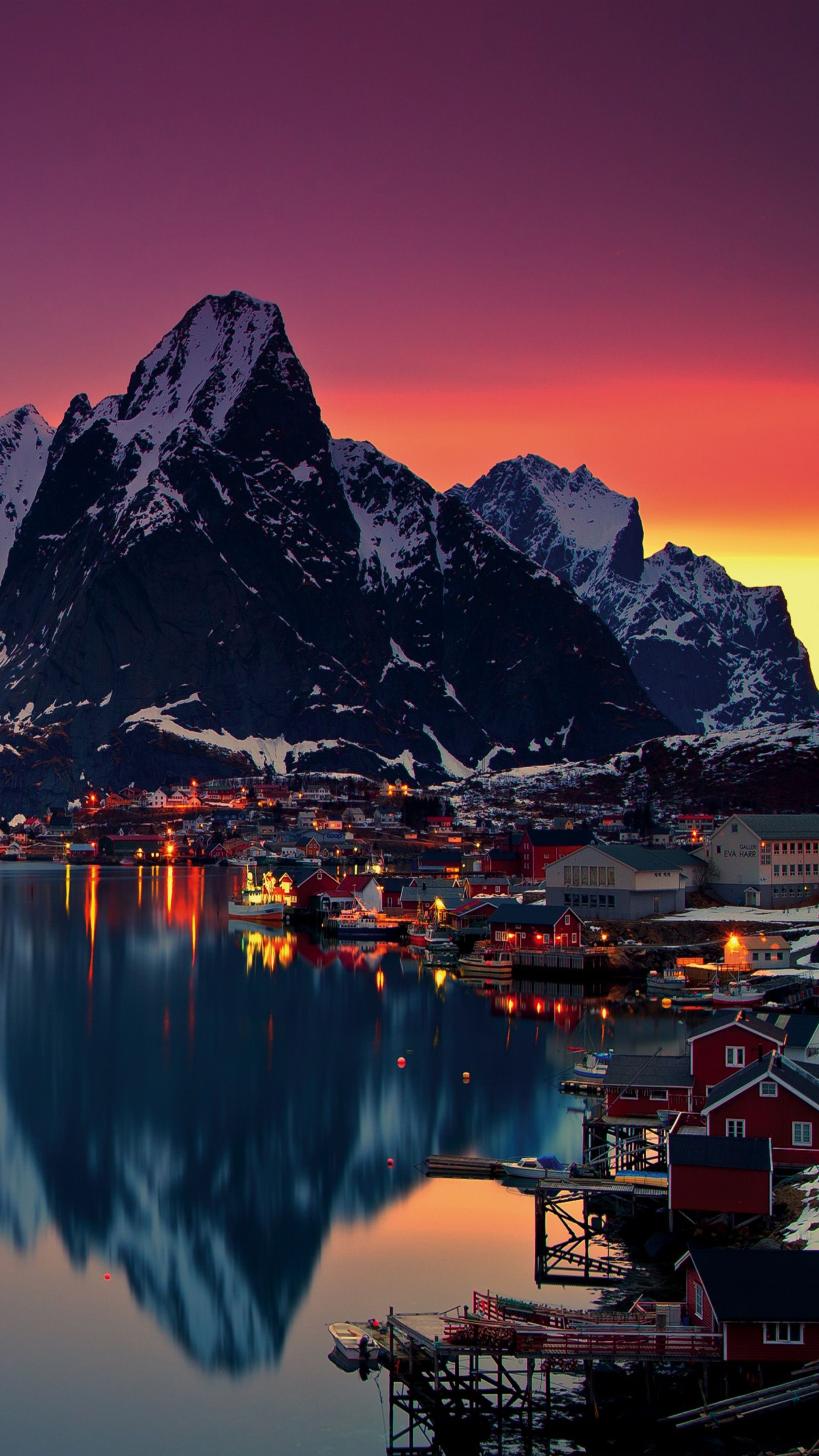 2160x3840 Lofoten Islands Norway Mountains Sunrise 4K Ultra HD Mobile Wallpaper, Phone