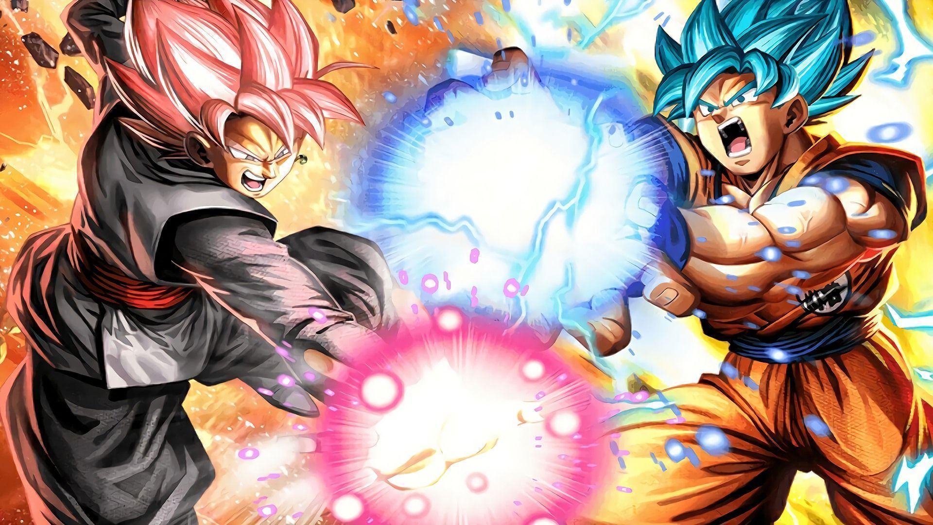 1920x1080 Goku Black Super Saiyan Rose vs Goku. Wallpaper, Desktop