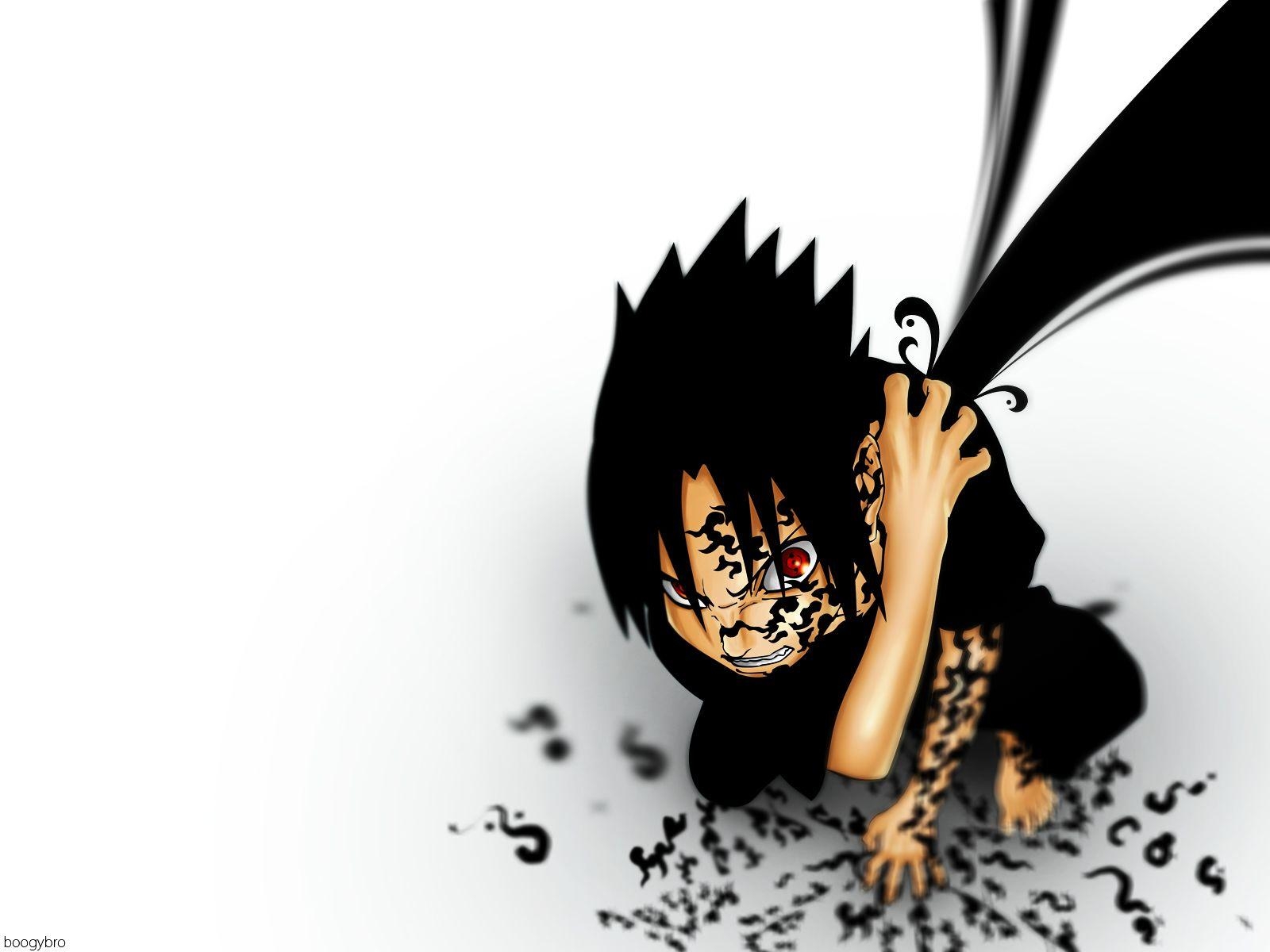 1600x1200 Uchiha Sasuke, Sharingan, curse mark wallpaper, Desktop