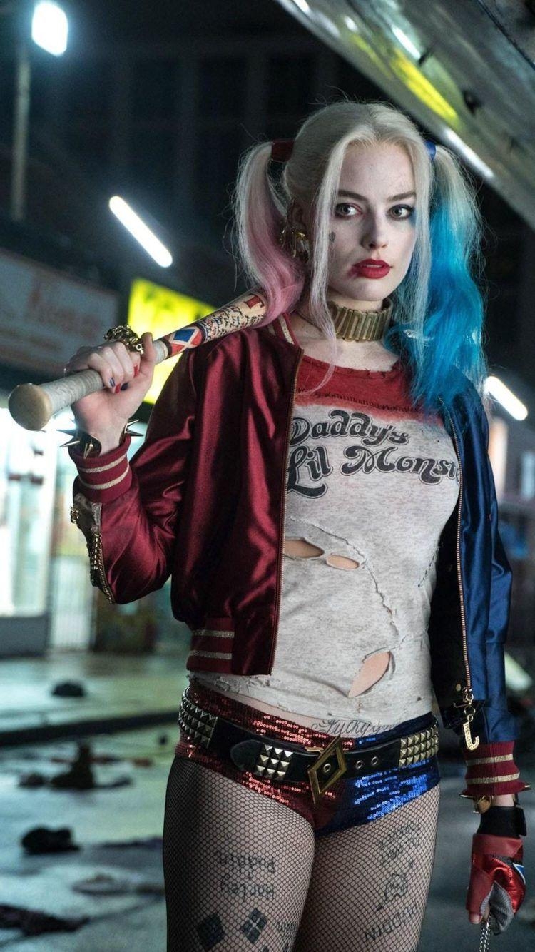 750x1340 Arlequina Suicide Squad iPhone Wallpaper, Phone