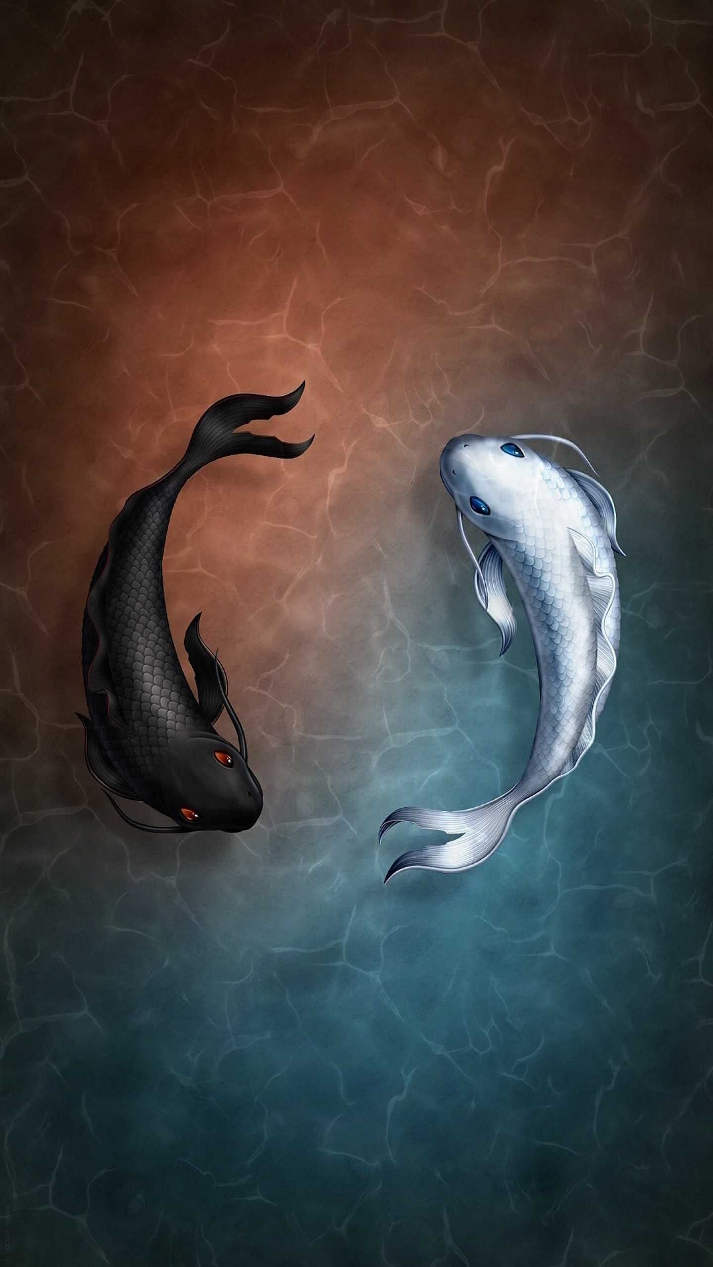 1440x2560 Koi Fish Wallpaper, Phone