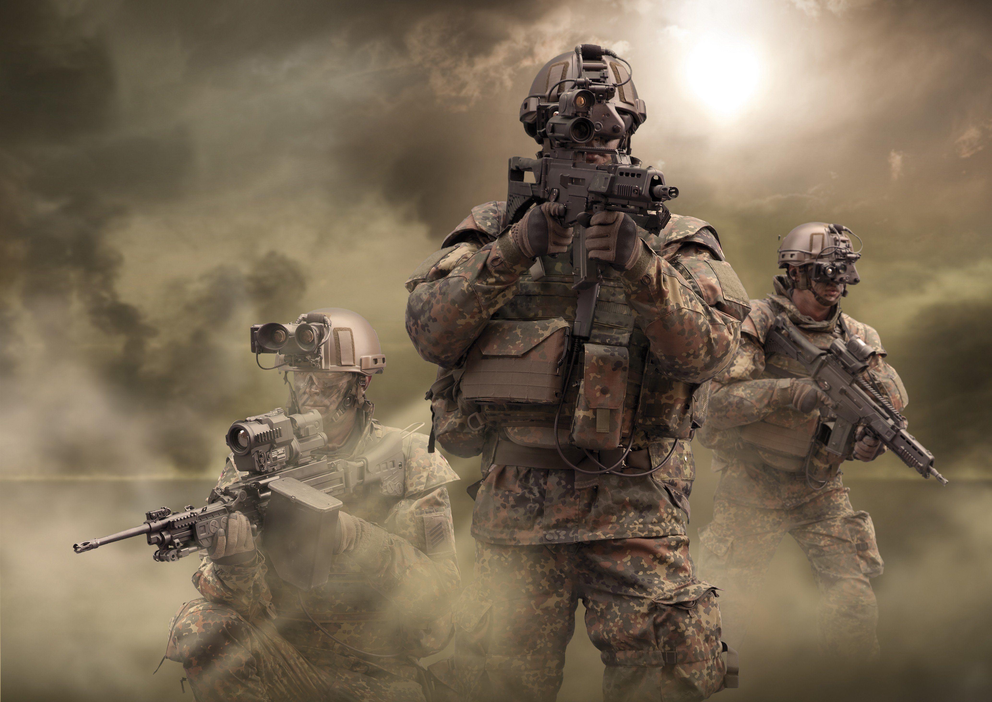 4140x2930 Army Military Soldiers Bundeswehr G36, Desktop