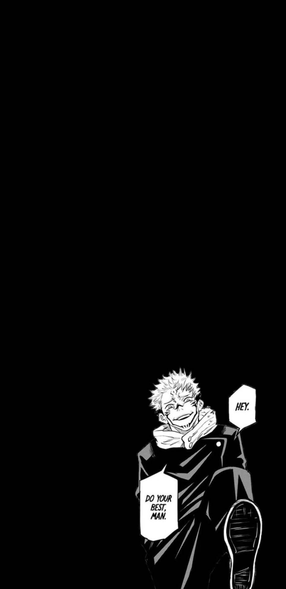 940x1920 Anime Art Black And White Wallpaper, Phone