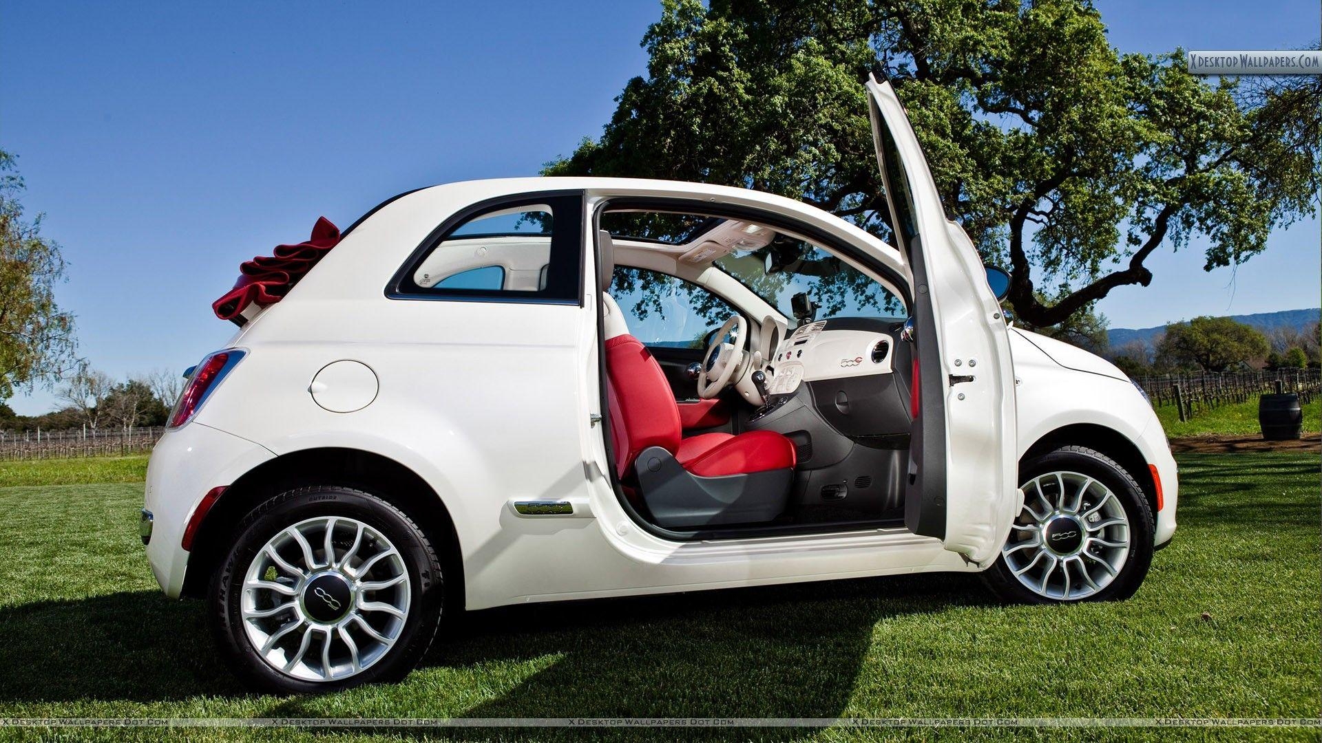 1920x1080 Fiat 500 Cabrio Side Pose Wallpaper, Desktop