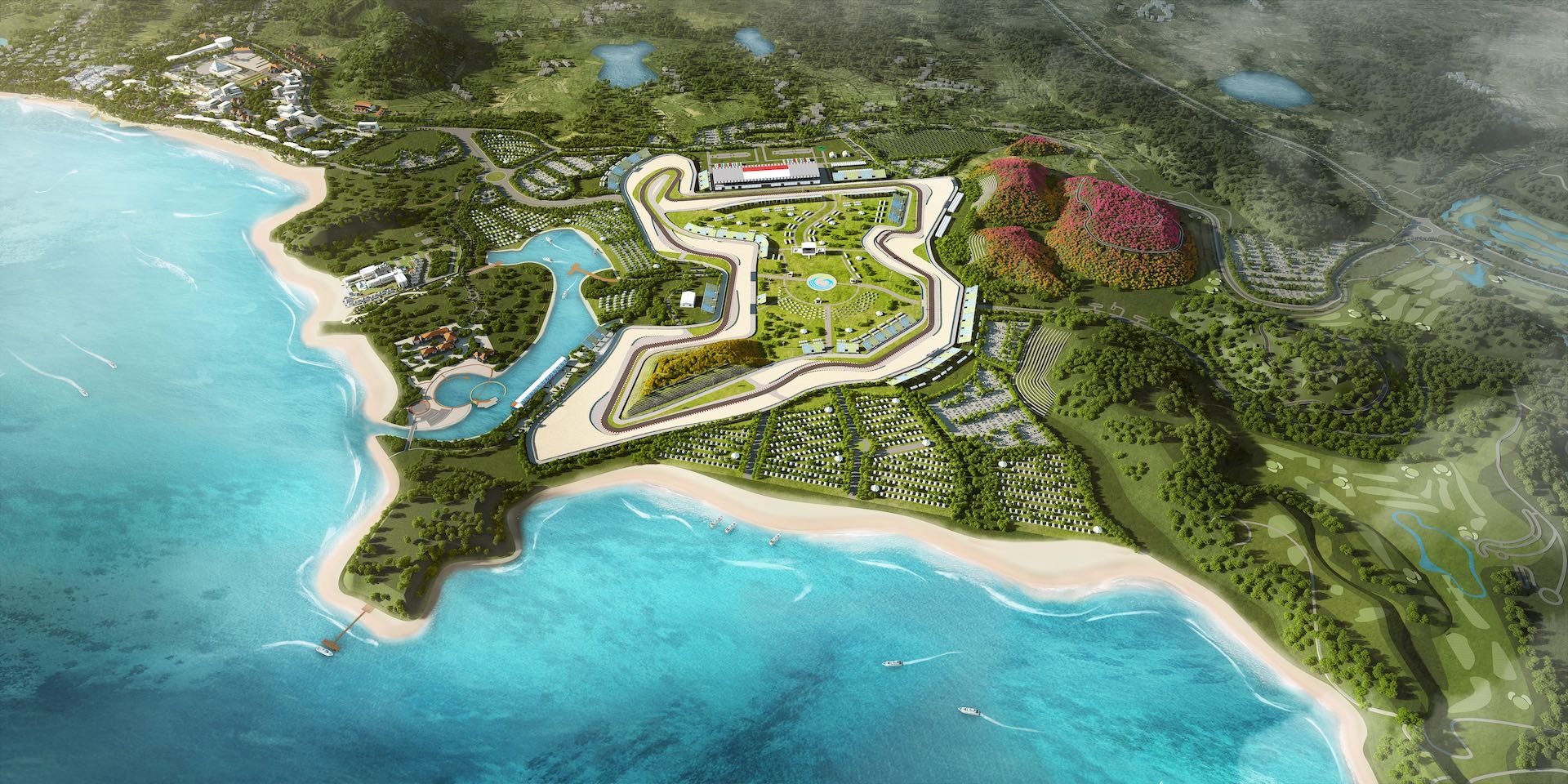 1920x960 MotoGP's 'Largest Circuit Project', Mandalika, Almost Complete, Dual Screen