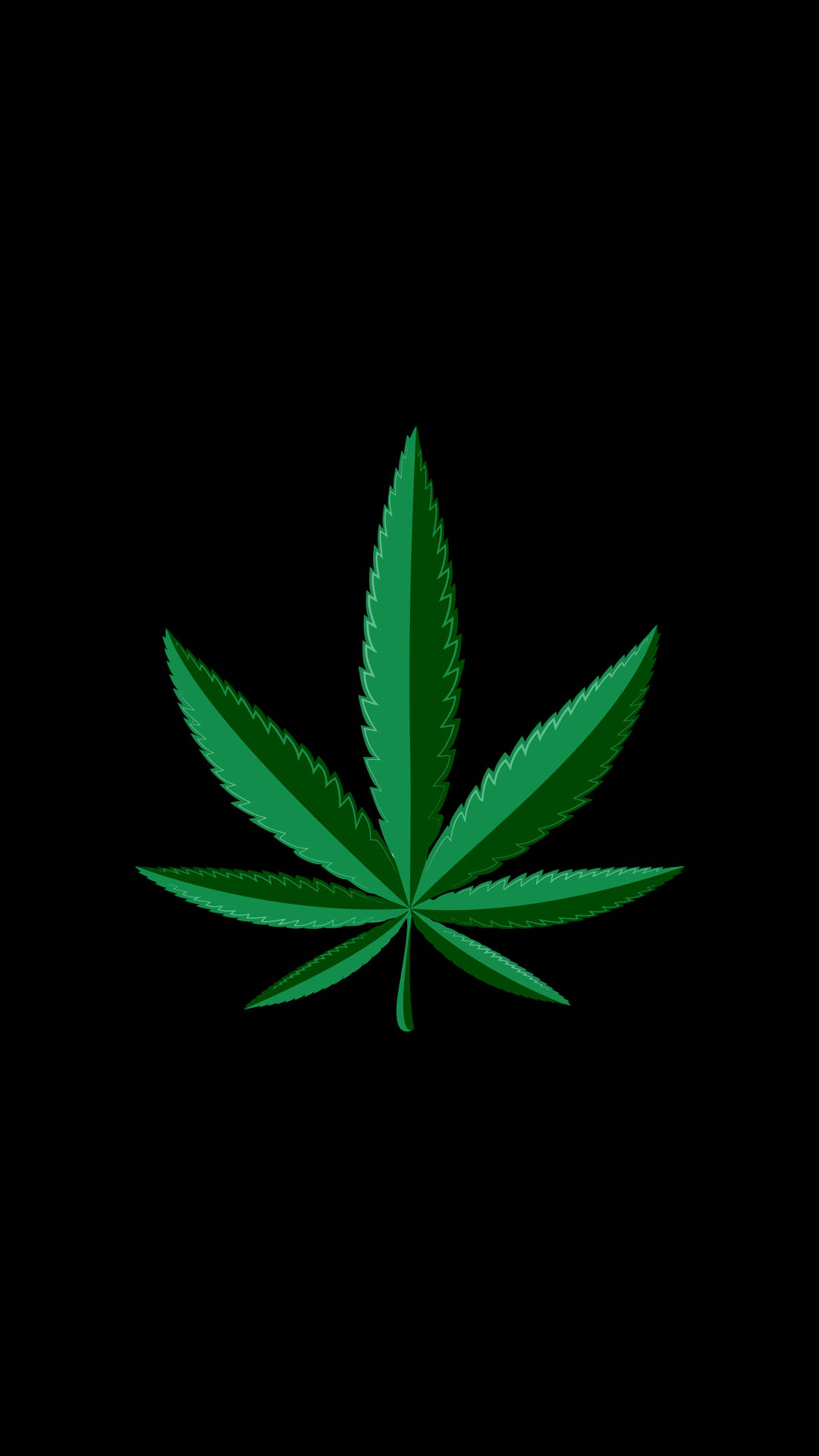 1080x1920 Download Minimalist Stoner Weed Black Wallpaper, Phone