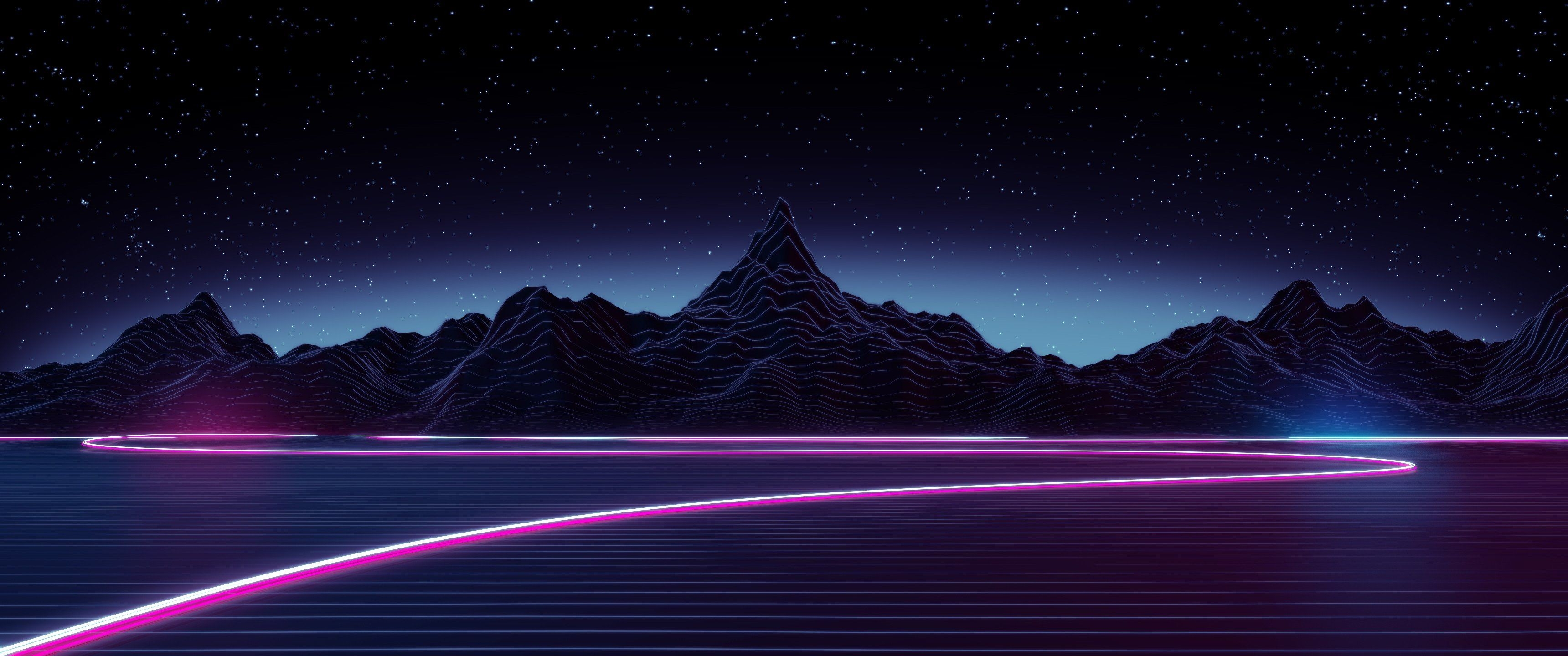 3440x1440 Windows 10 Wallpaper Aesthetic, Dual Screen