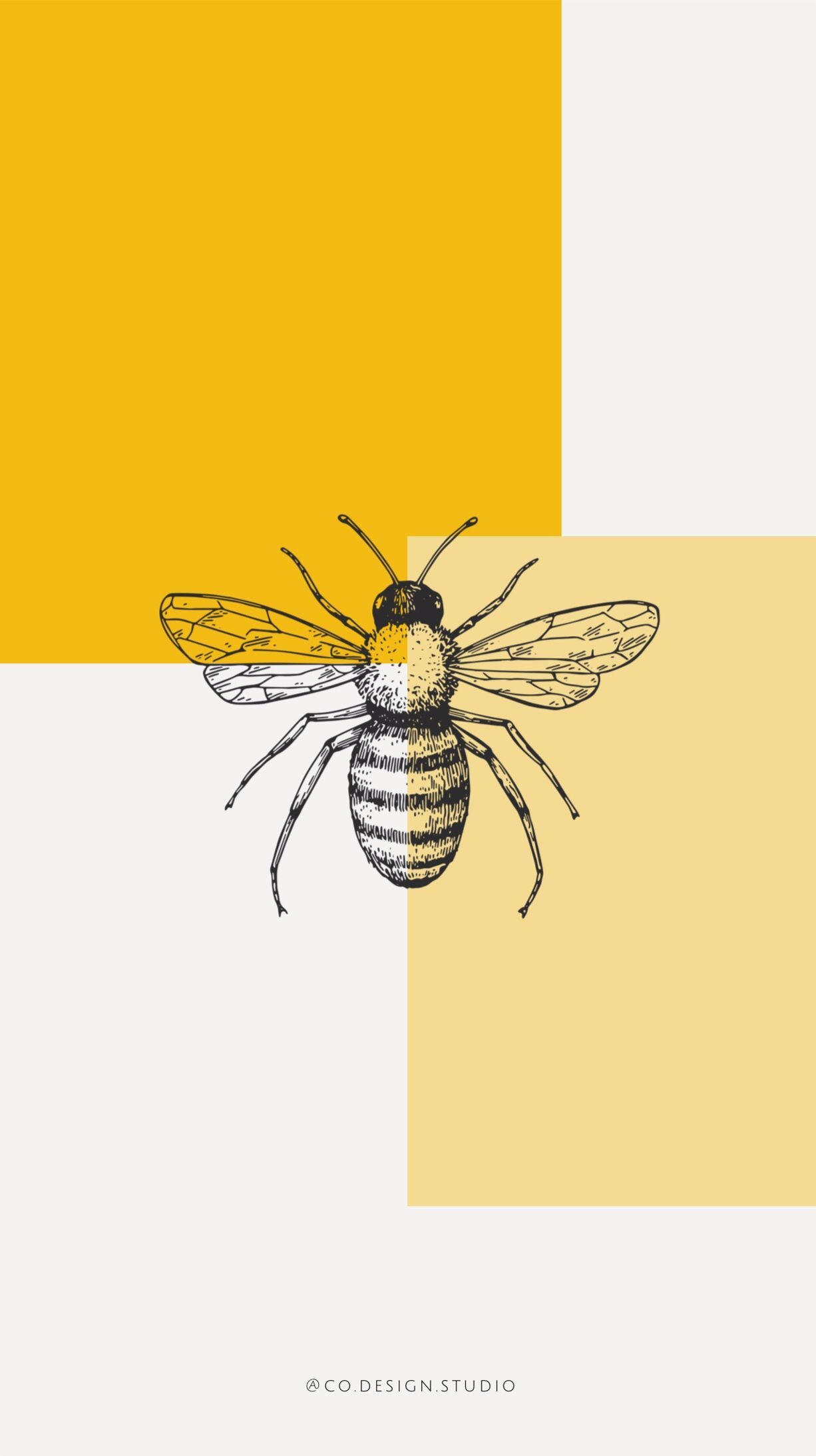 1230x2190 Yellow wallpaper, Yellow aesthetic, Bee, Phone