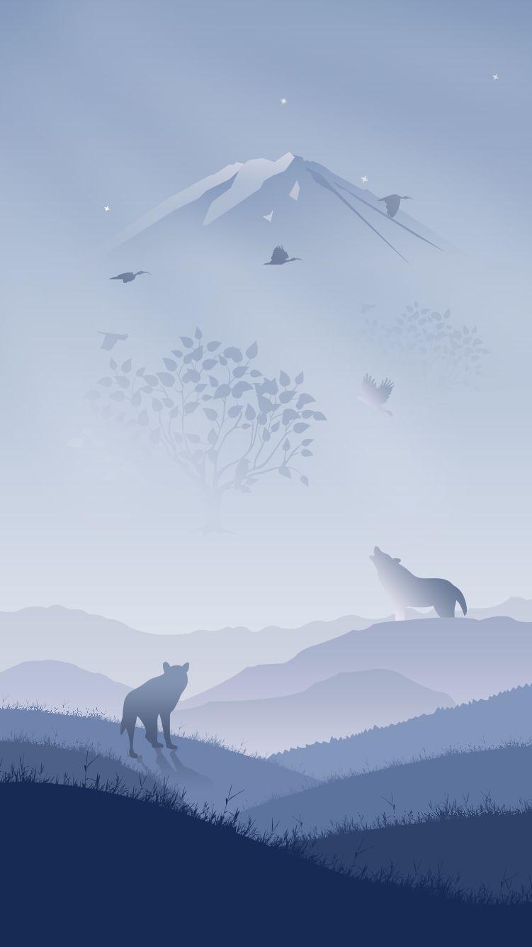 760x1340 Wolves In Winter Art IPhone Wallpaper. IPhone Wallpaper Landscape, Art Wallpaper, Winter Art, Phone