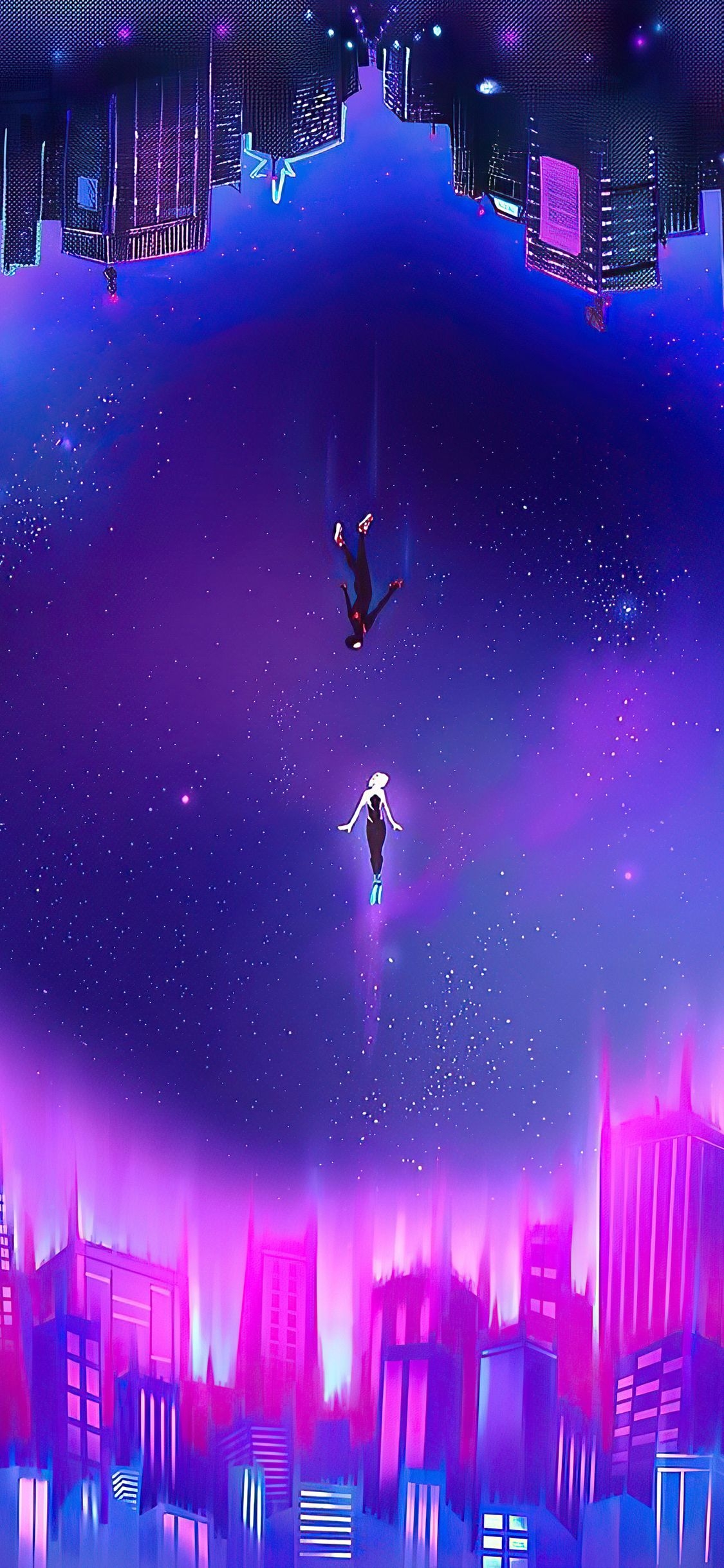 1130x2440 Spider Gwen And Miles Spiderman iPhone XS, iPhone iPhone X HD 4k Wallpaper, Image, Background, Photo and Picture, Phone