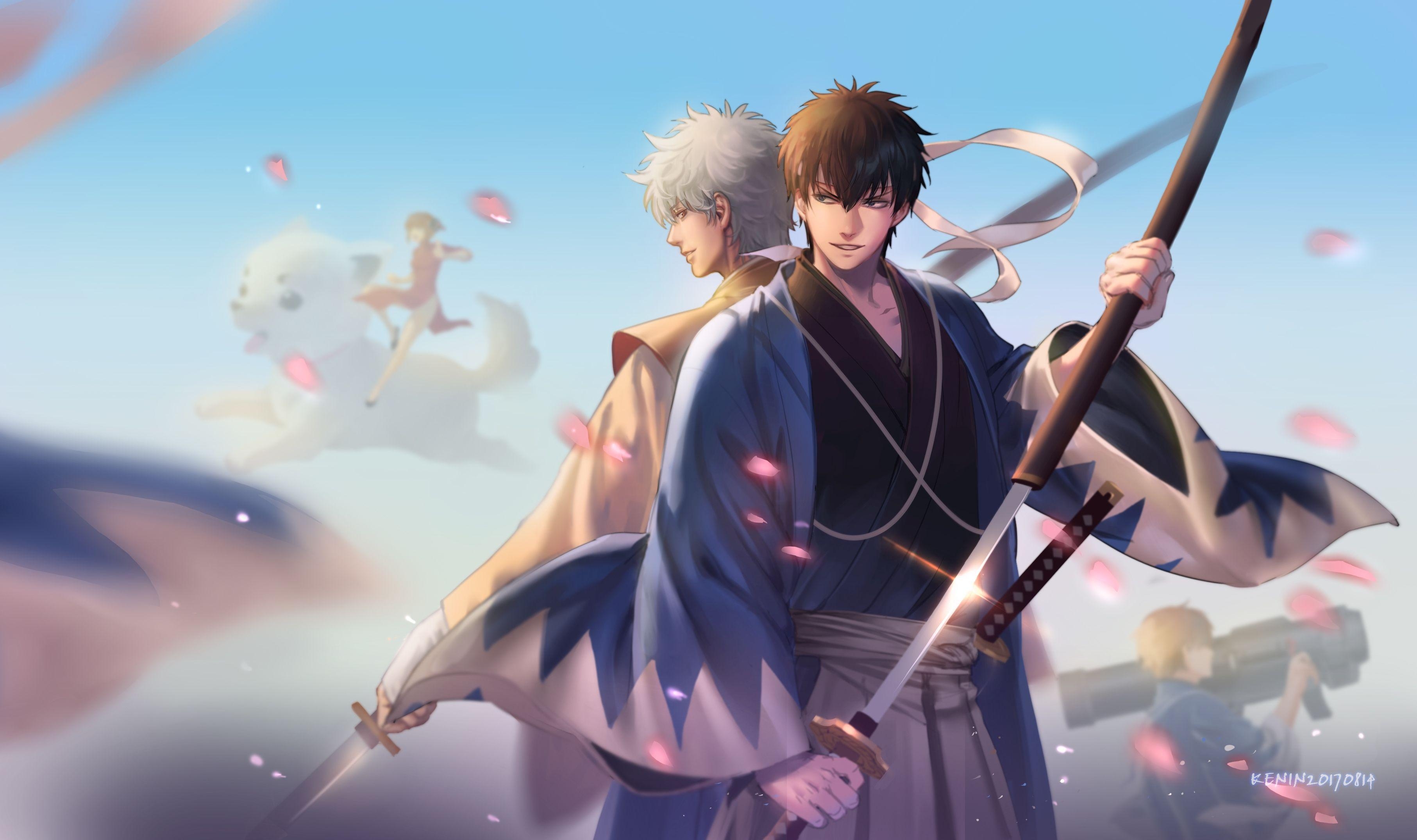 3630x2160 Download  Gintama, Sakata Gintoki, Hijikata Toushirou, Desktop