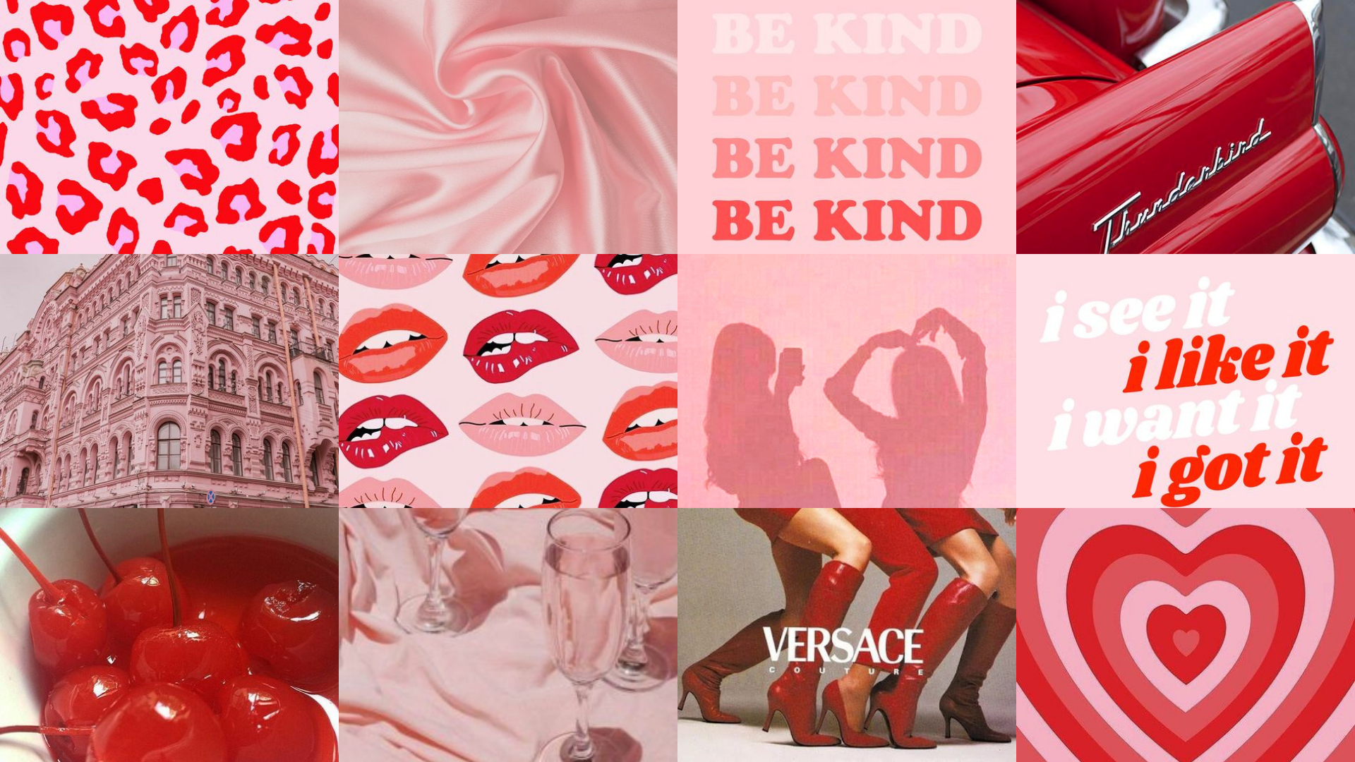 1920x1080 valentines day grid collage. Cute desktop wallpaper, Cute background for iphone, Background desktop, Desktop