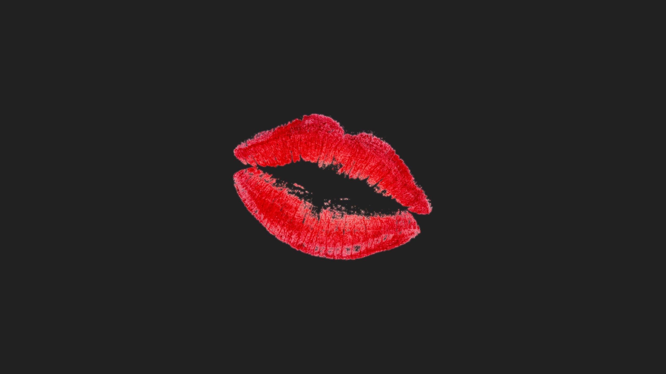 2560x1440 Red lips HD Wallpaper, Desktop