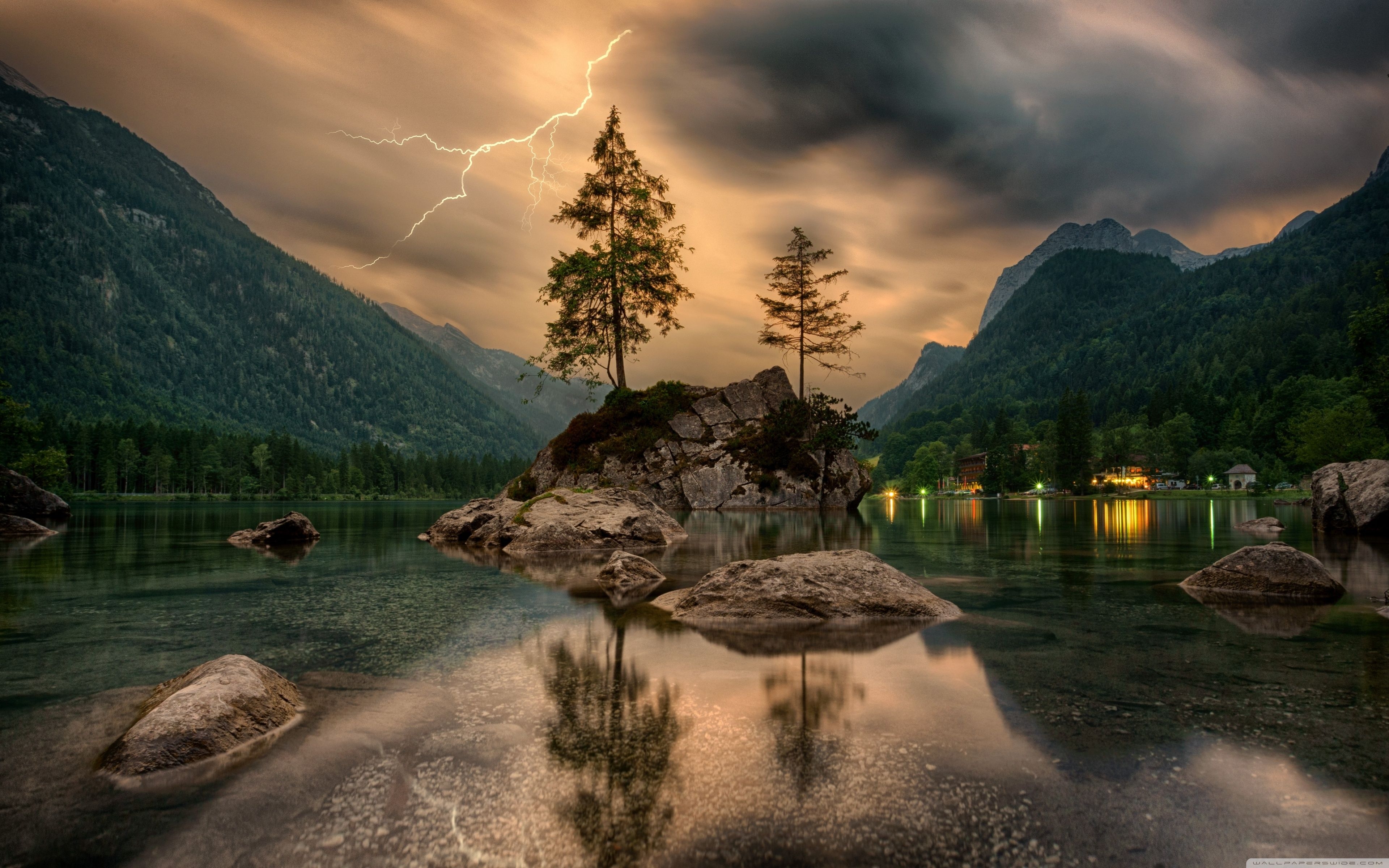 3840x2400 Thunderstorm with Lightning in Mountain Ultra HD Desktop Background Wallpaper for: Widescreen & UltraWide Desktop & Laptop, Multi Display, Dual Monitor, Tablet, Desktop