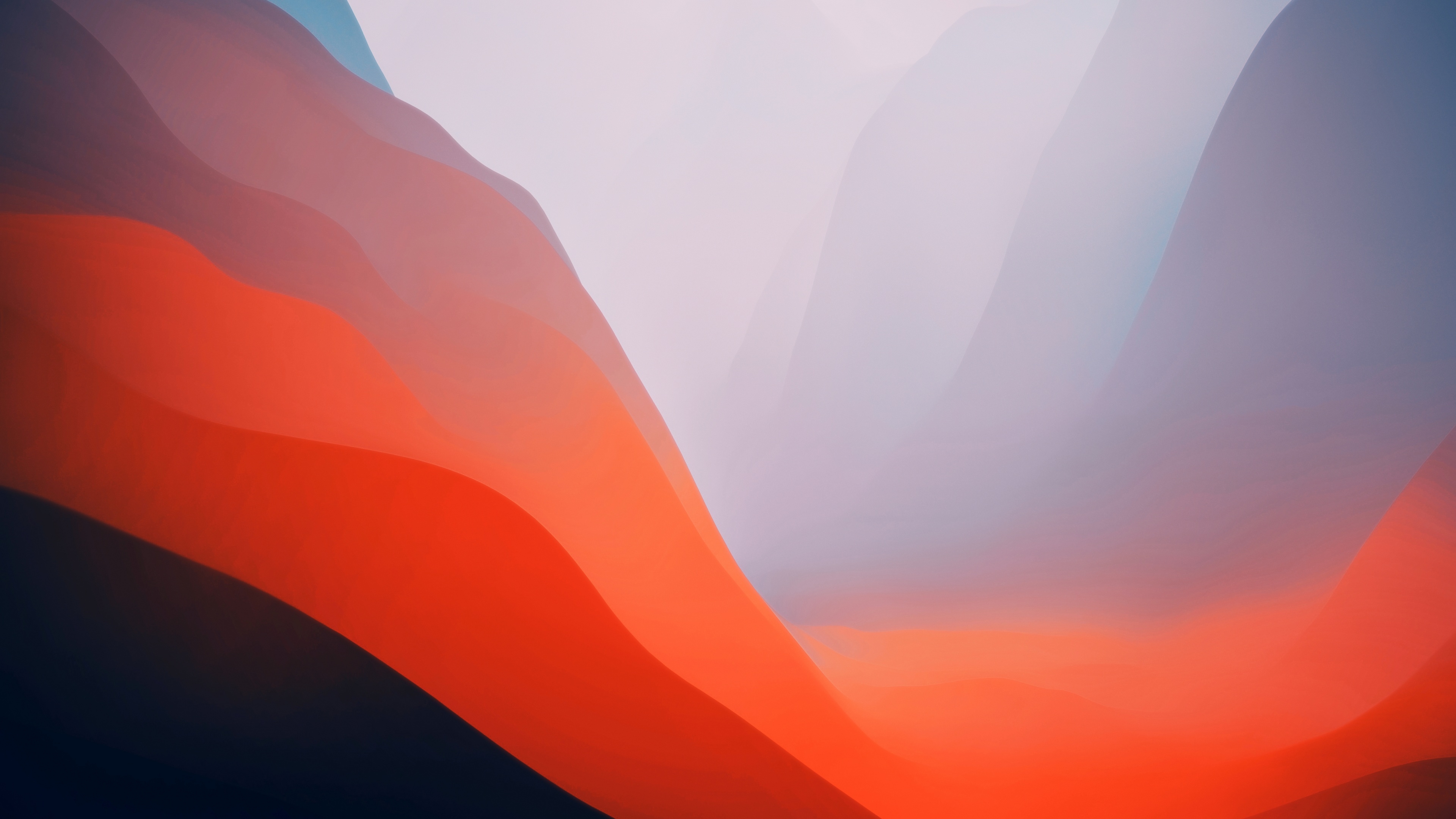 3840x2160 macOS Monterey Wallpaper 4K, Stock, Orange, Light, Layers, 5K, Desktop