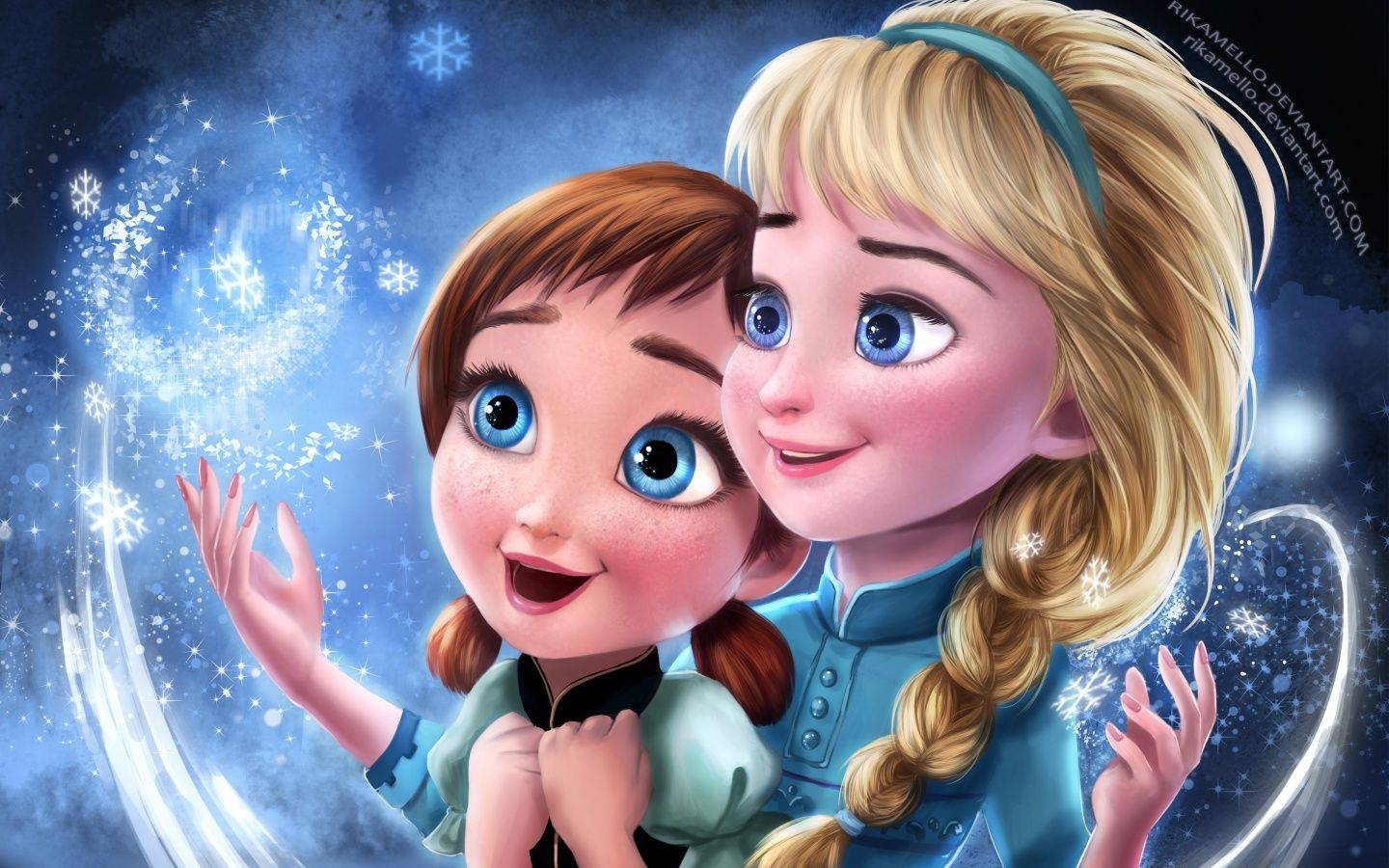 1440x900 Frozen Elsa Anna Sisters Wallpaper in jpg format for free download, Desktop