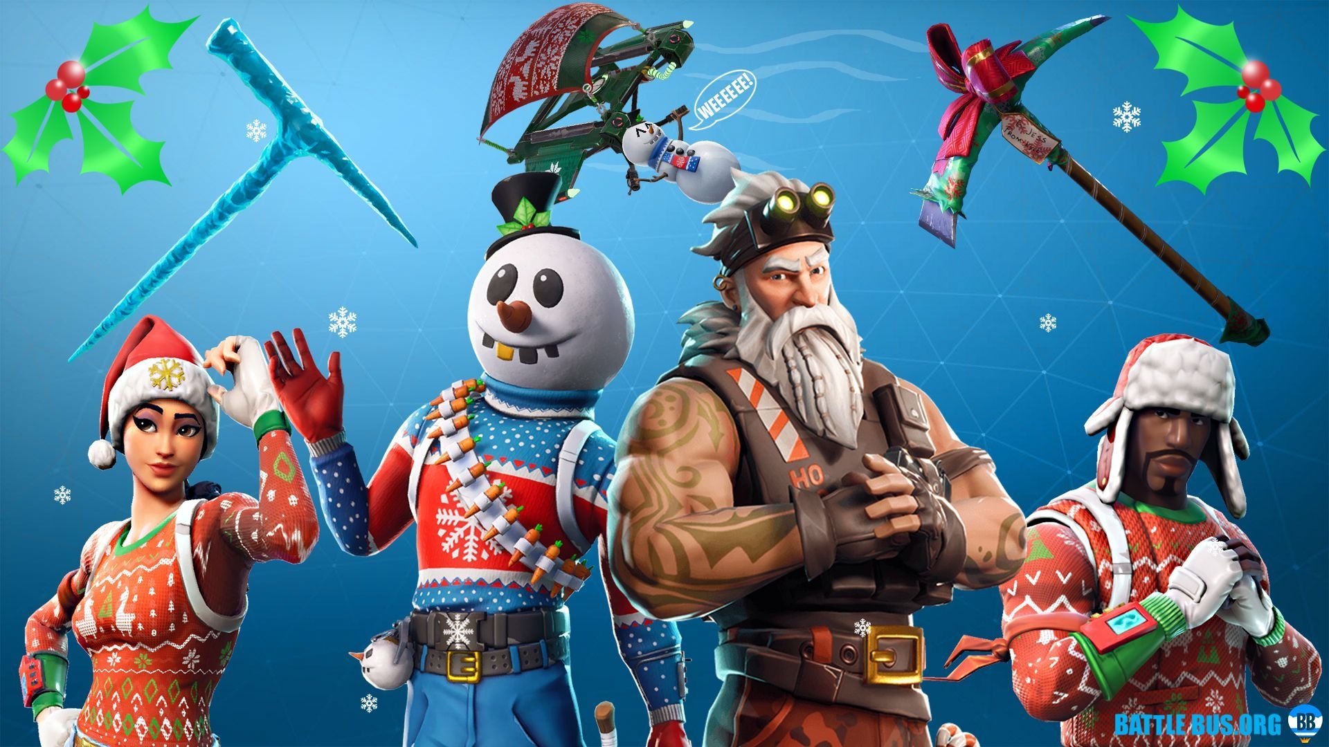 1920x1080 Fortnite Christmas Wallpaper Season 7 Christmas Skins, Desktop