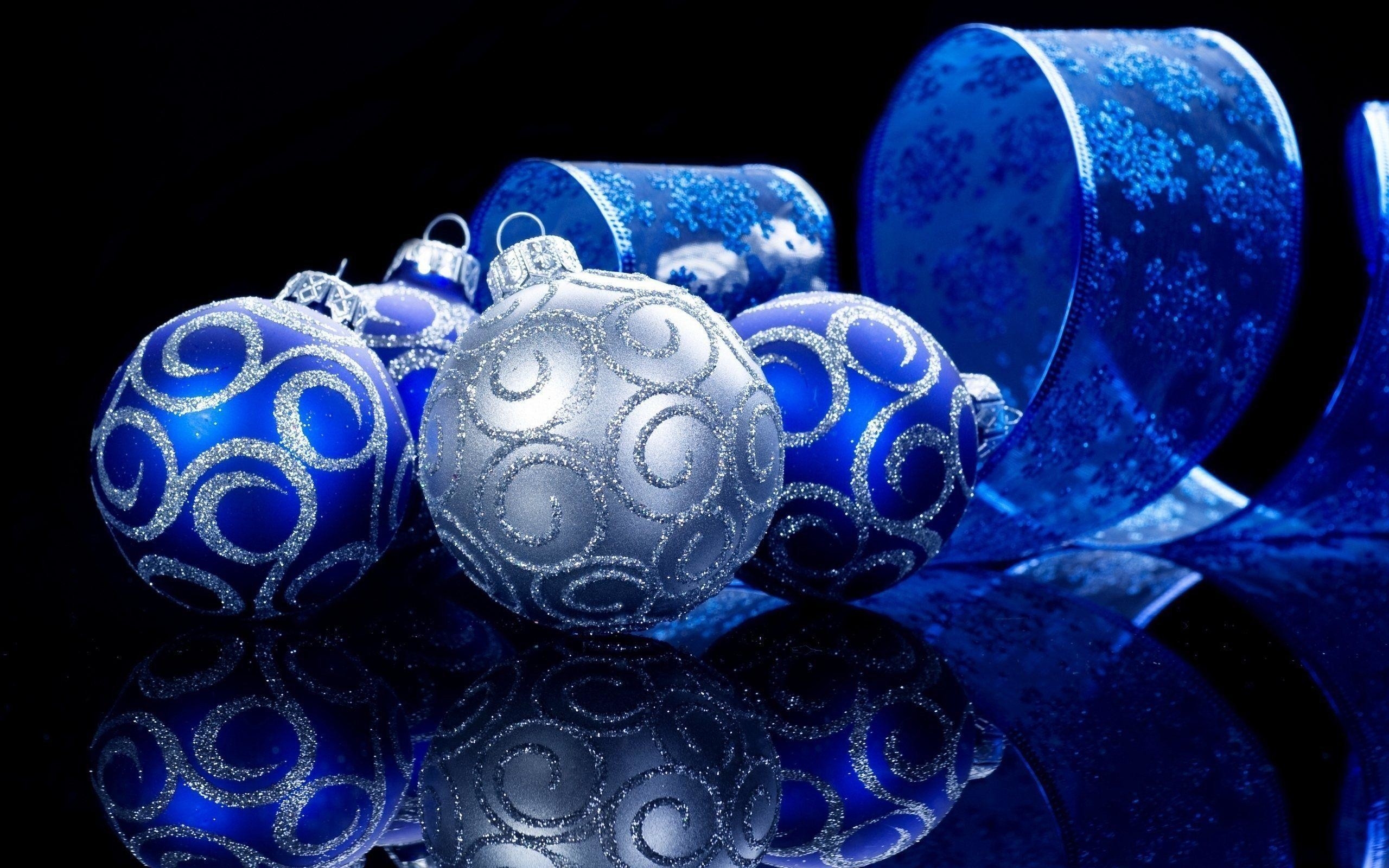 2560x1600 Wallpaper For > Blue And Silver Christmas Wallpaper, Desktop