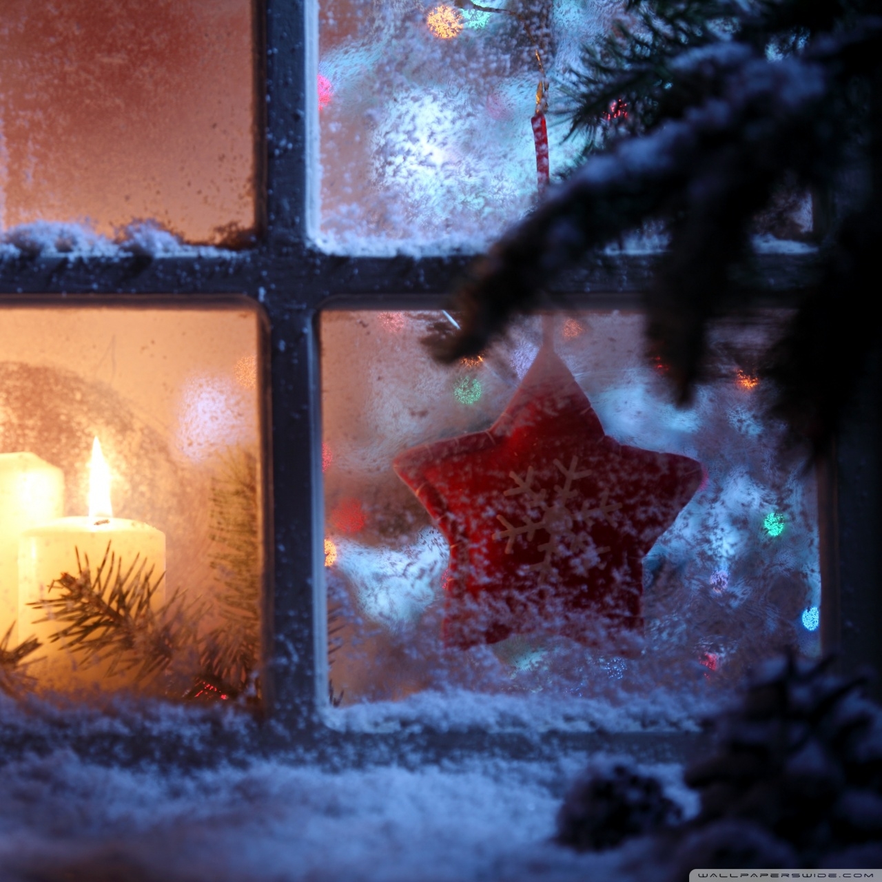 1280x1280 Christmas Night Ultra HD Desktop Background Wallpaper for: Multi Display, Dual Monitor, Phone