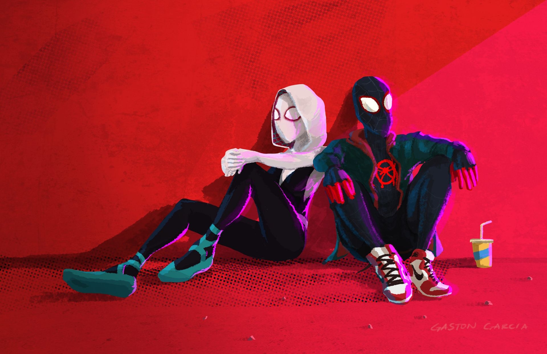 1920x1250 Gwen And Miles Chillin, HD Superheroes, 4k Wallpaper, Image, Background, Photo and Picture, Desktop