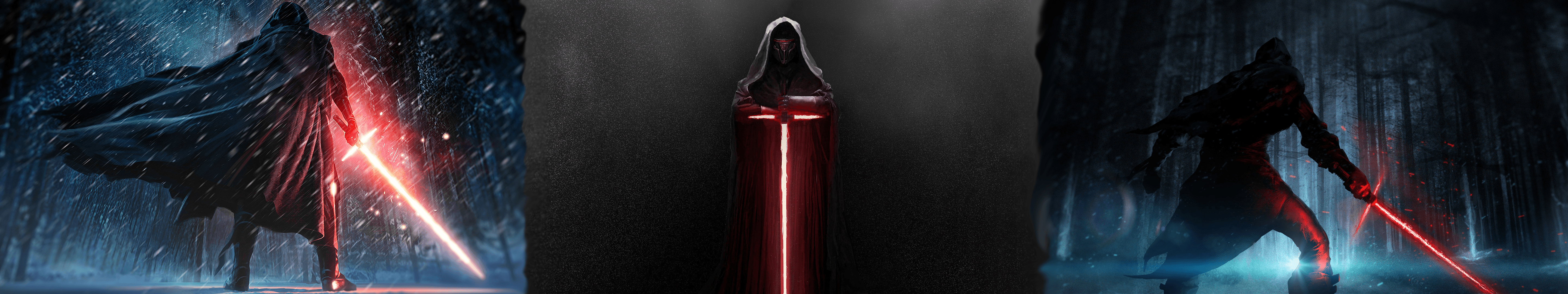 5760x1080 Darth Revan, #Kylo Ren, #Star Wars, #triple screen, #Star Wars, Dual Screen