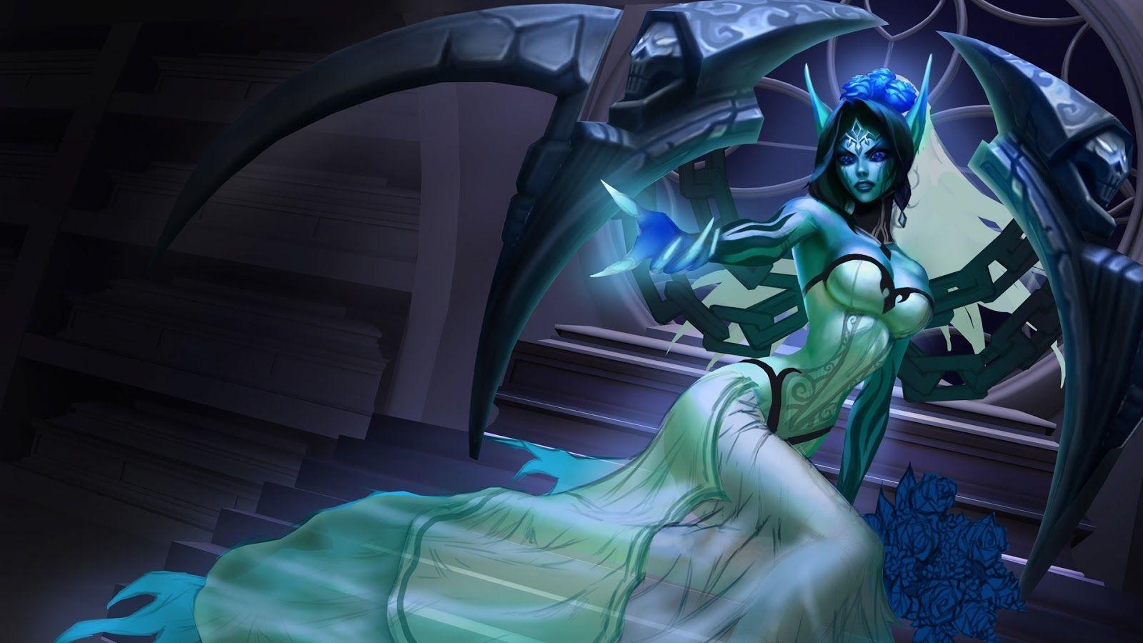 1600x900 Ghost Bride Morgana Skin of Legends Wallpaper, Desktop