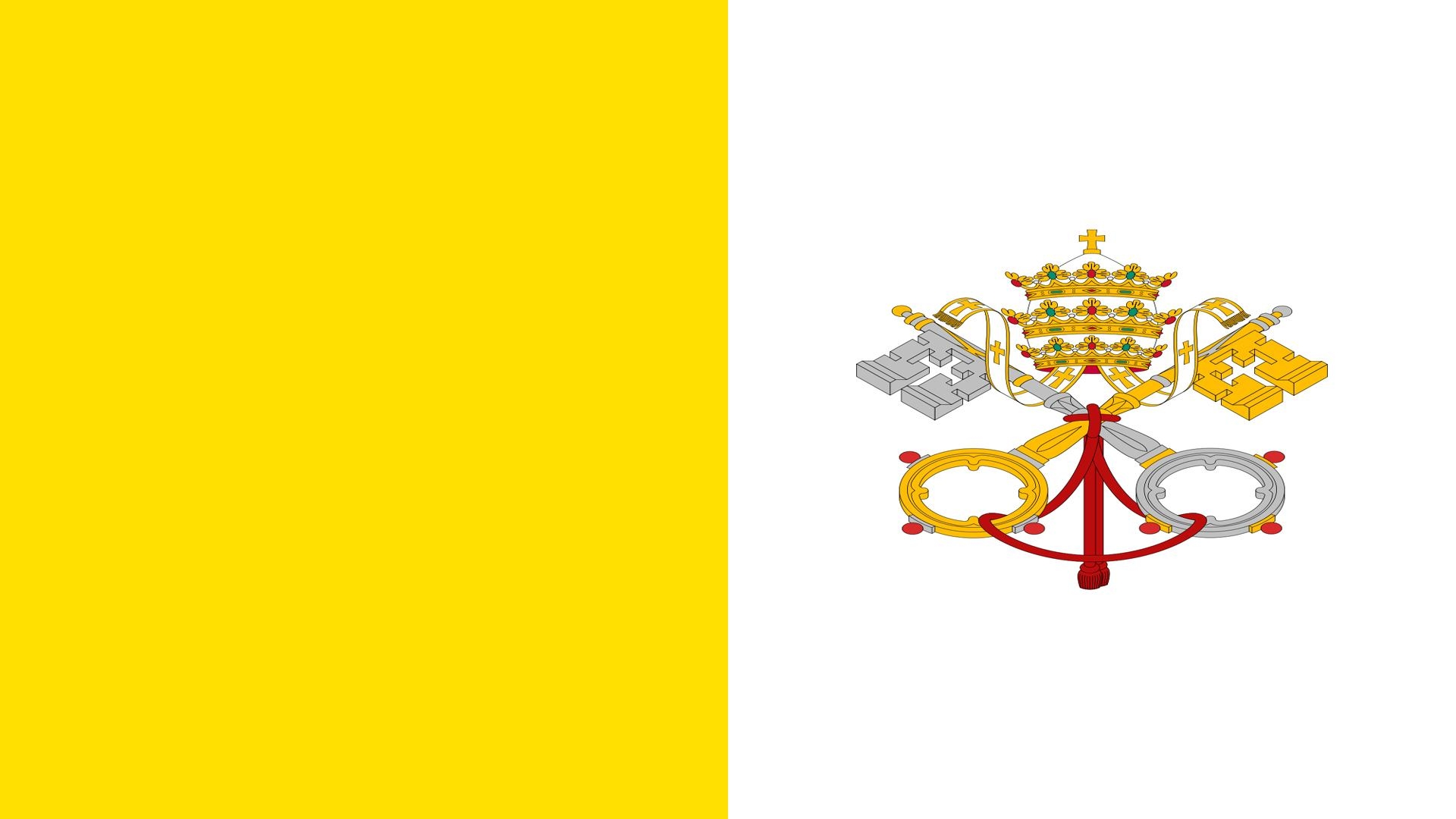 1920x1080 Vatican City Flag, High Definition, High Quality, Widescreen, Desktop