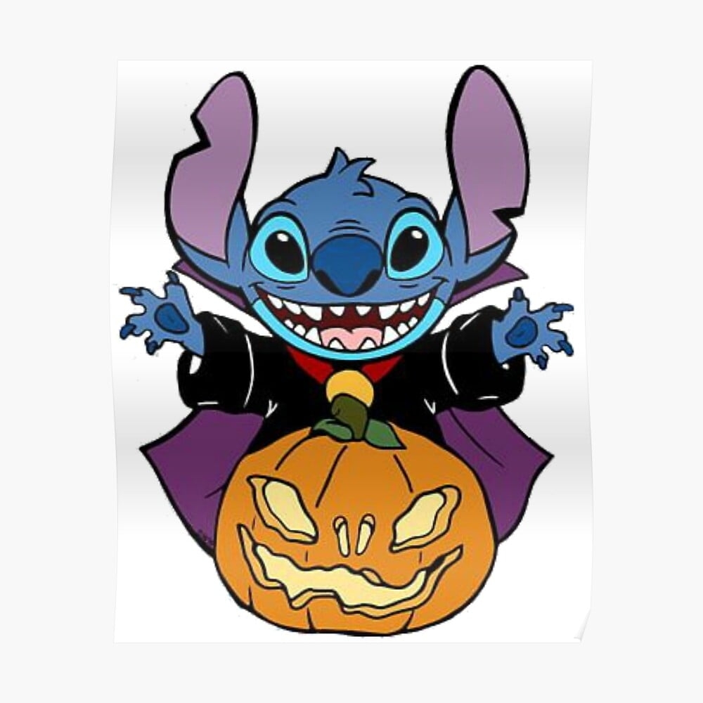 1000x1000 Halloween Stitch magician Sticker, Phone