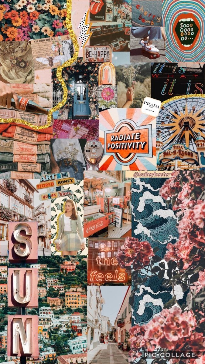 680x1200 S P R I N G S U N R I S E• collage. Aesthetic collage, Spring wallpaper, Print collage, Phone