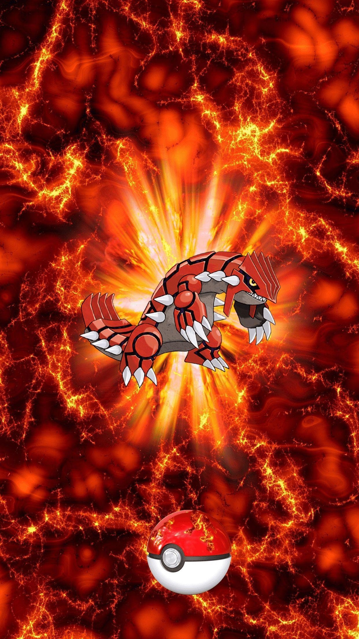 1250x2210 Groudon Pokemon Wallpaper, Phone