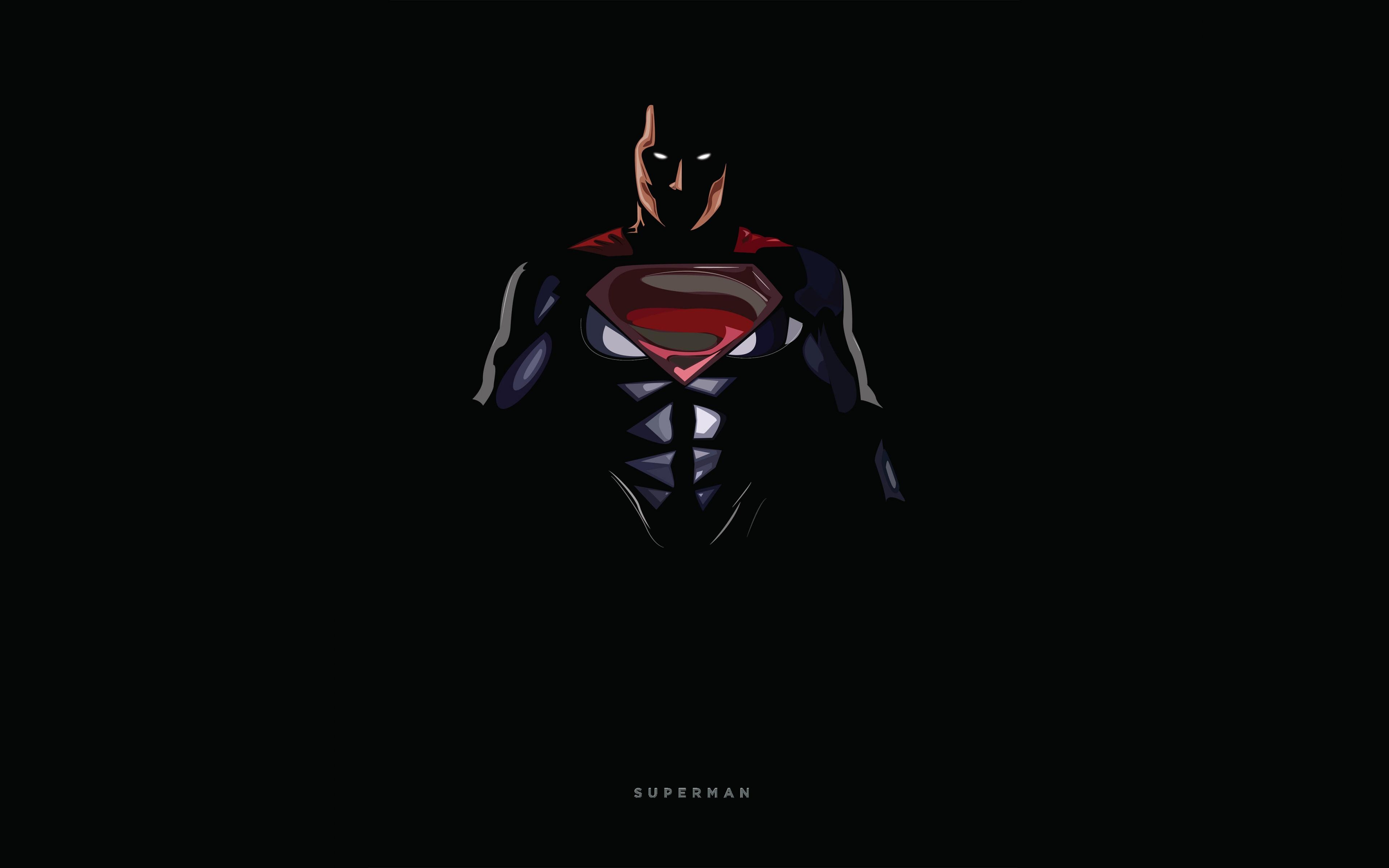 3840x2400 Download  wallpaper superman, dark, minimal, 4k, ultra HD, Desktop