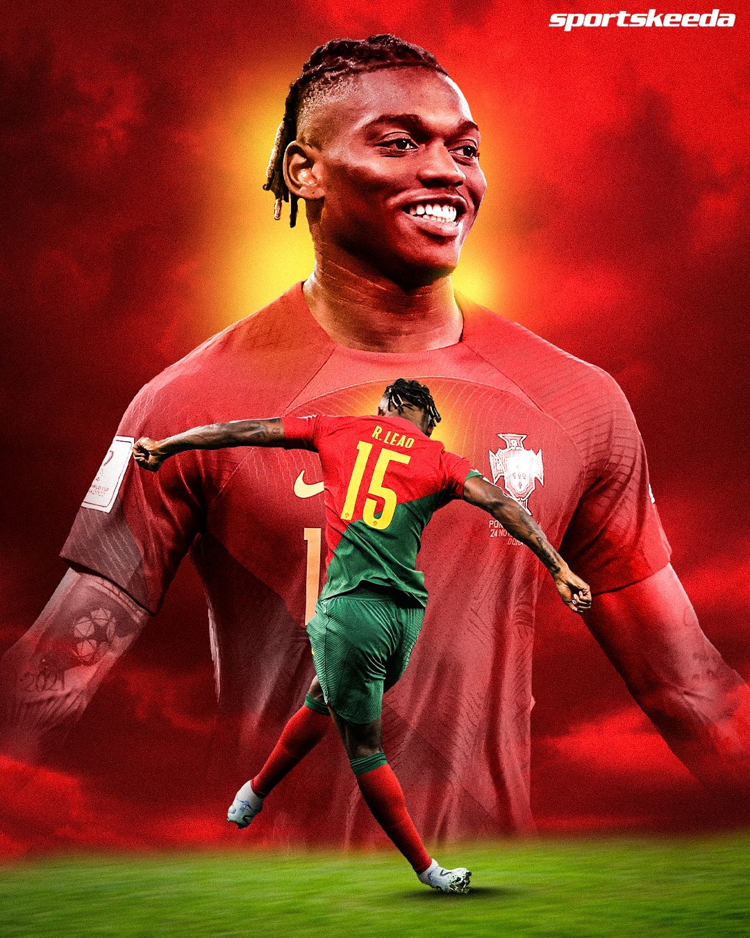 1080x1350 Sportskeeda Football LEAO SCORED HIS FIRST EVER WORLD CUP GOAL!, Phone