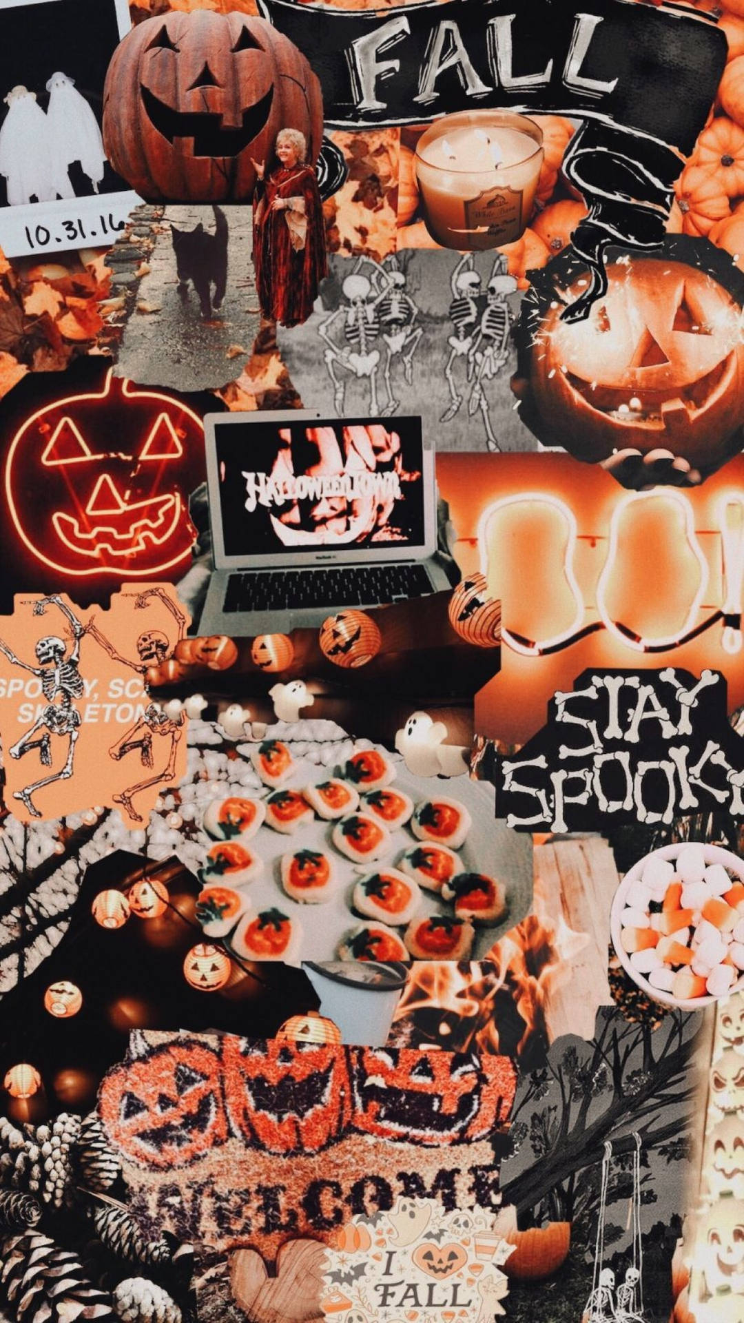 1080x1920 Download Halloween Aesthetic Collage Wallpaper, Phone